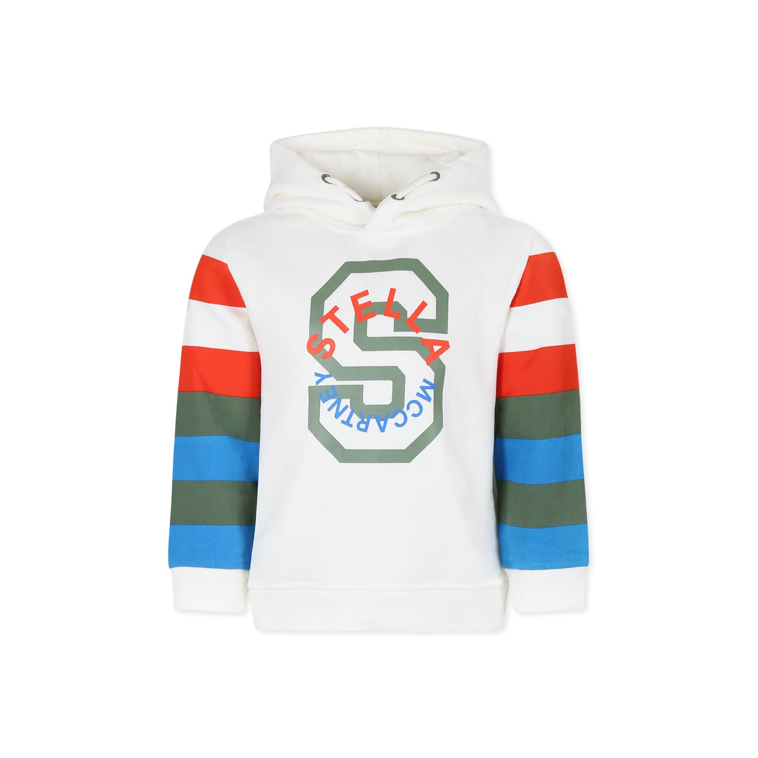 Stella Mccartney Kids' Ivory Sweatshirt For Boy With Logo In White