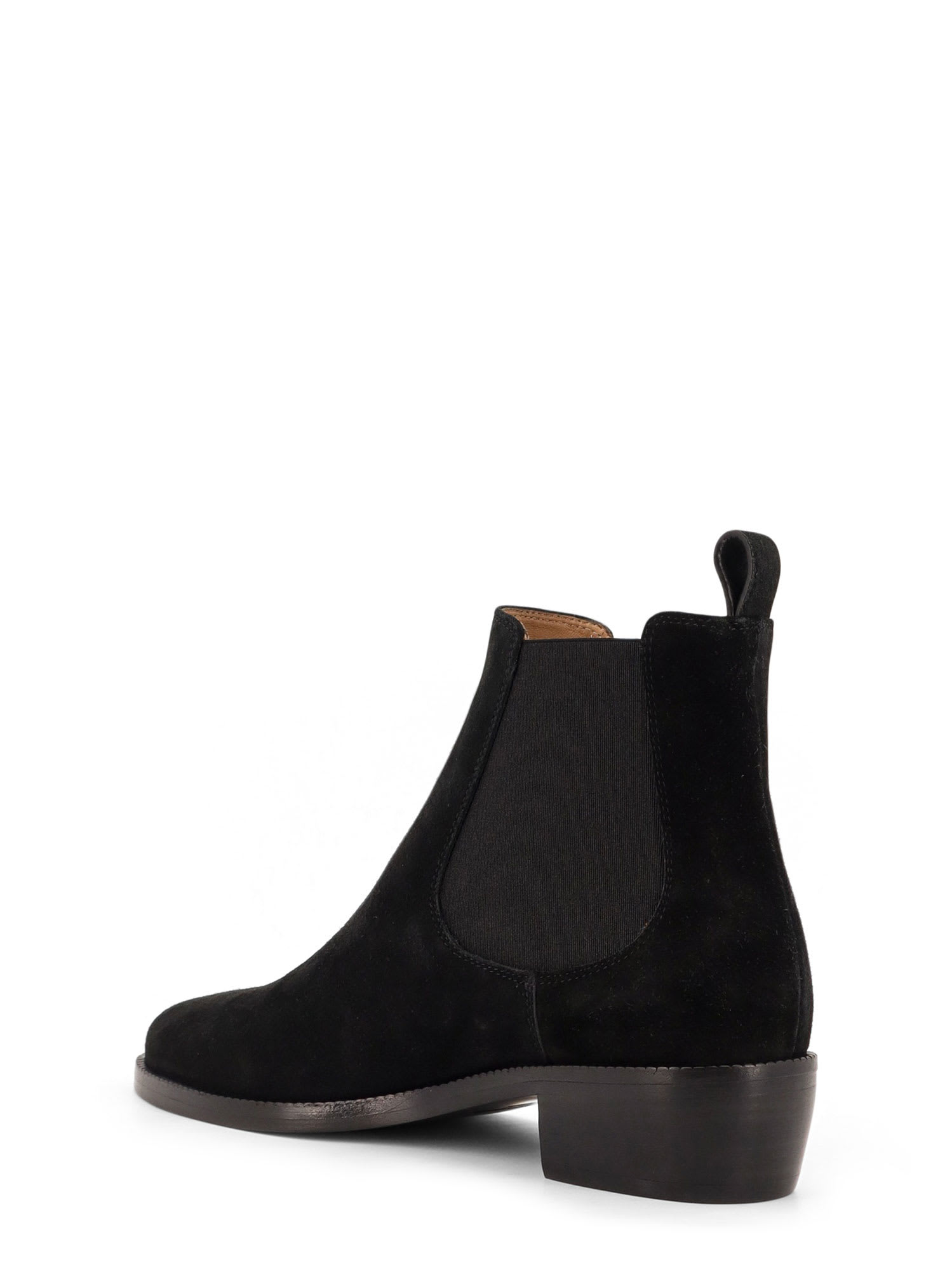Ferragamo Suede Chelsea Ankle Boots With Elastic Band In Black
