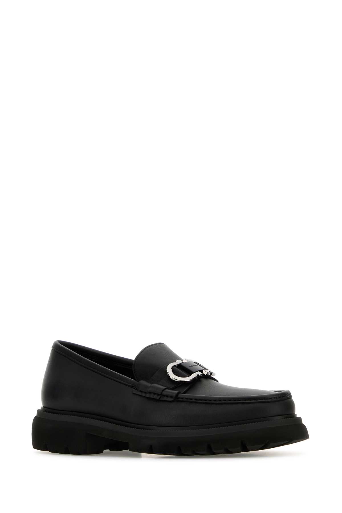 Shop Ferragamo Black Leather Cocoon Loafers In Neroneronero