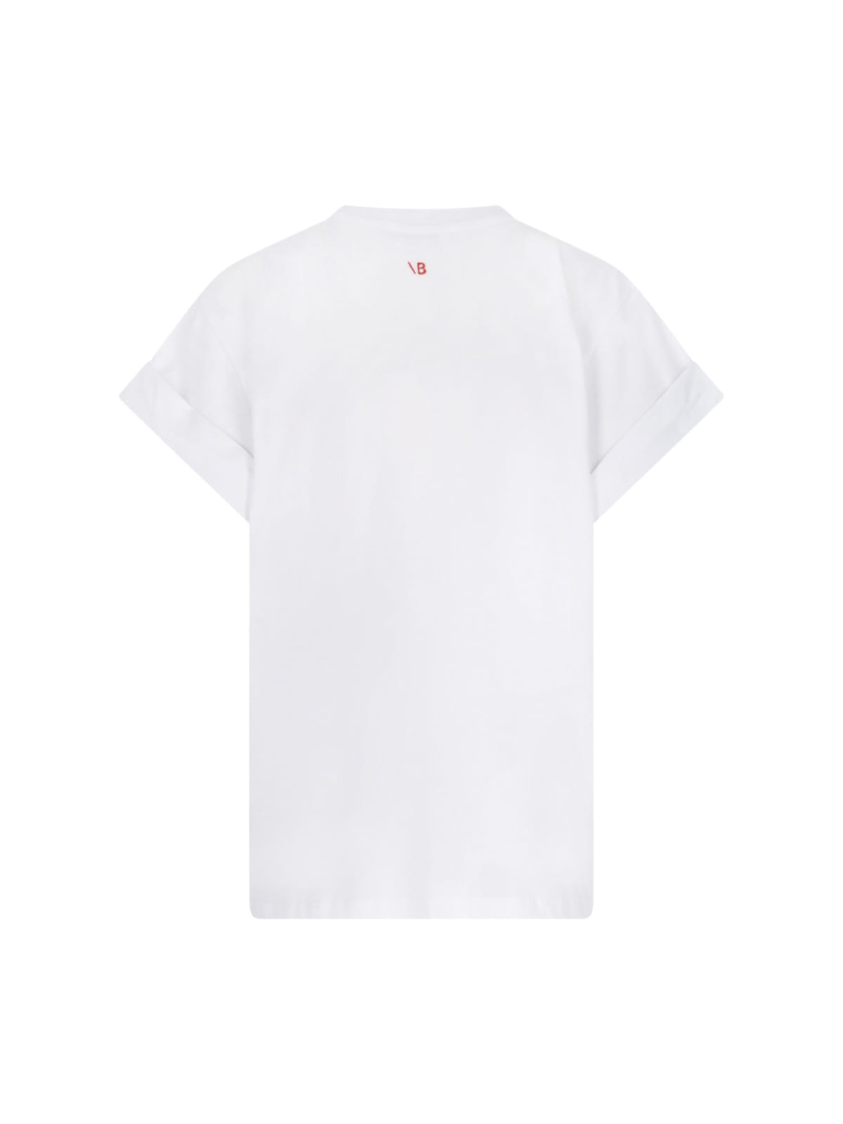 Shop Victoria Beckham Slogan Print T-shirt In White