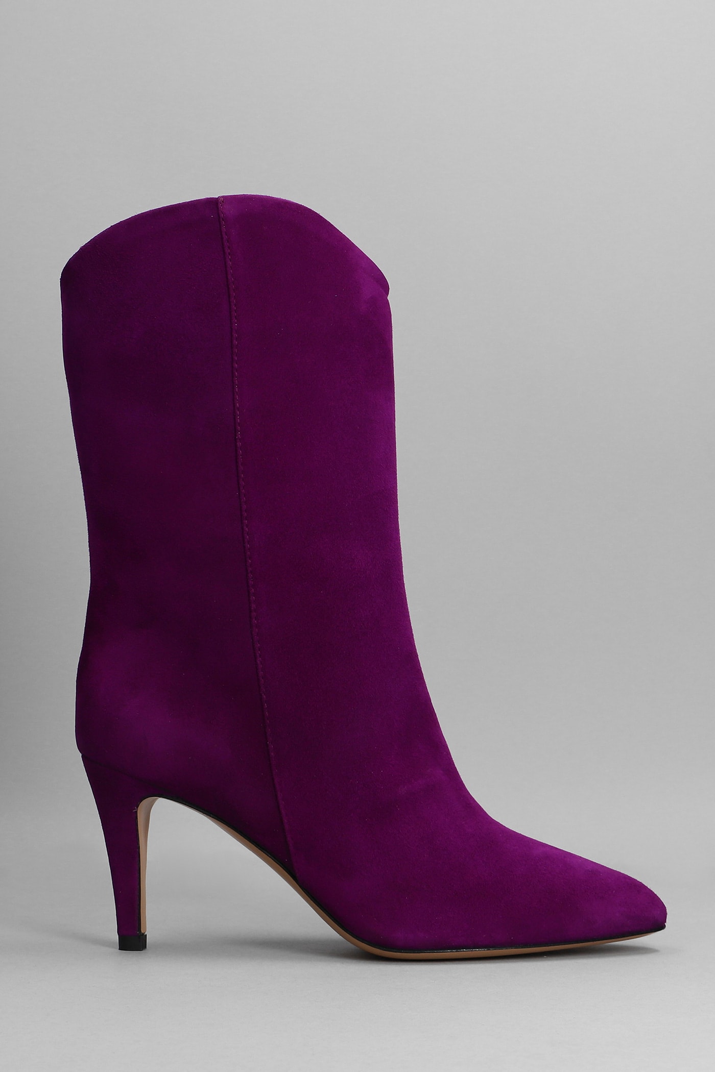 The Seller High Heels Ankle Boots In Viola Suede