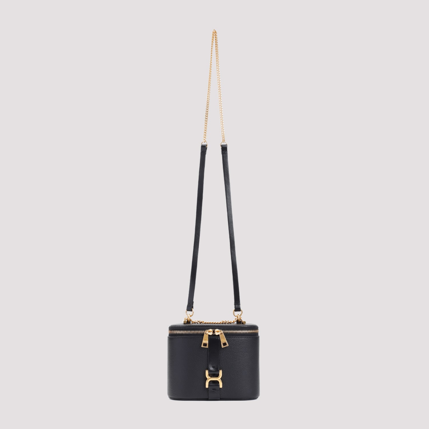 Shop Chloé Marcie Shoulder Bag In Black