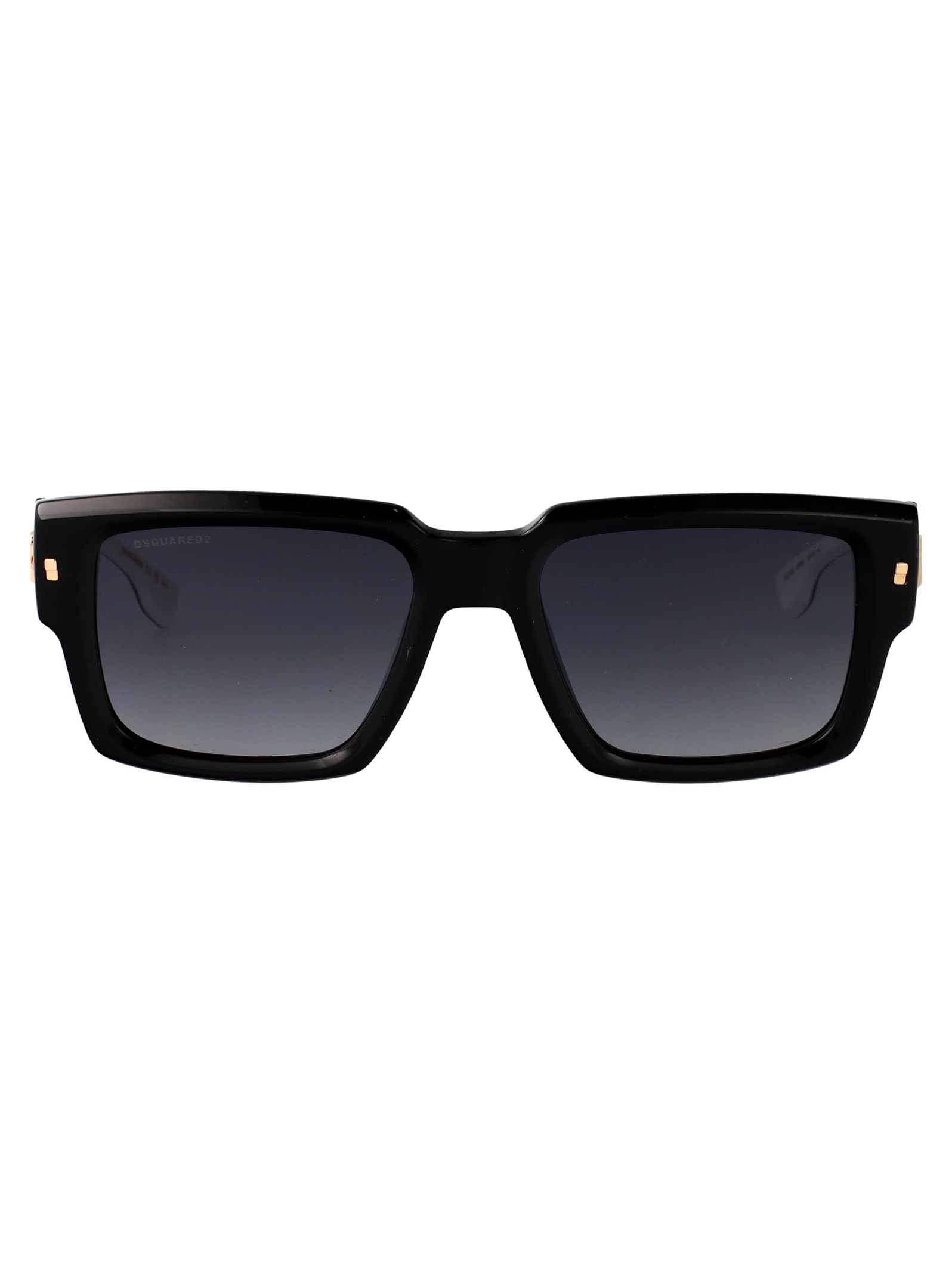 Dsquared2 Black Acetate Sunglasses In Brown