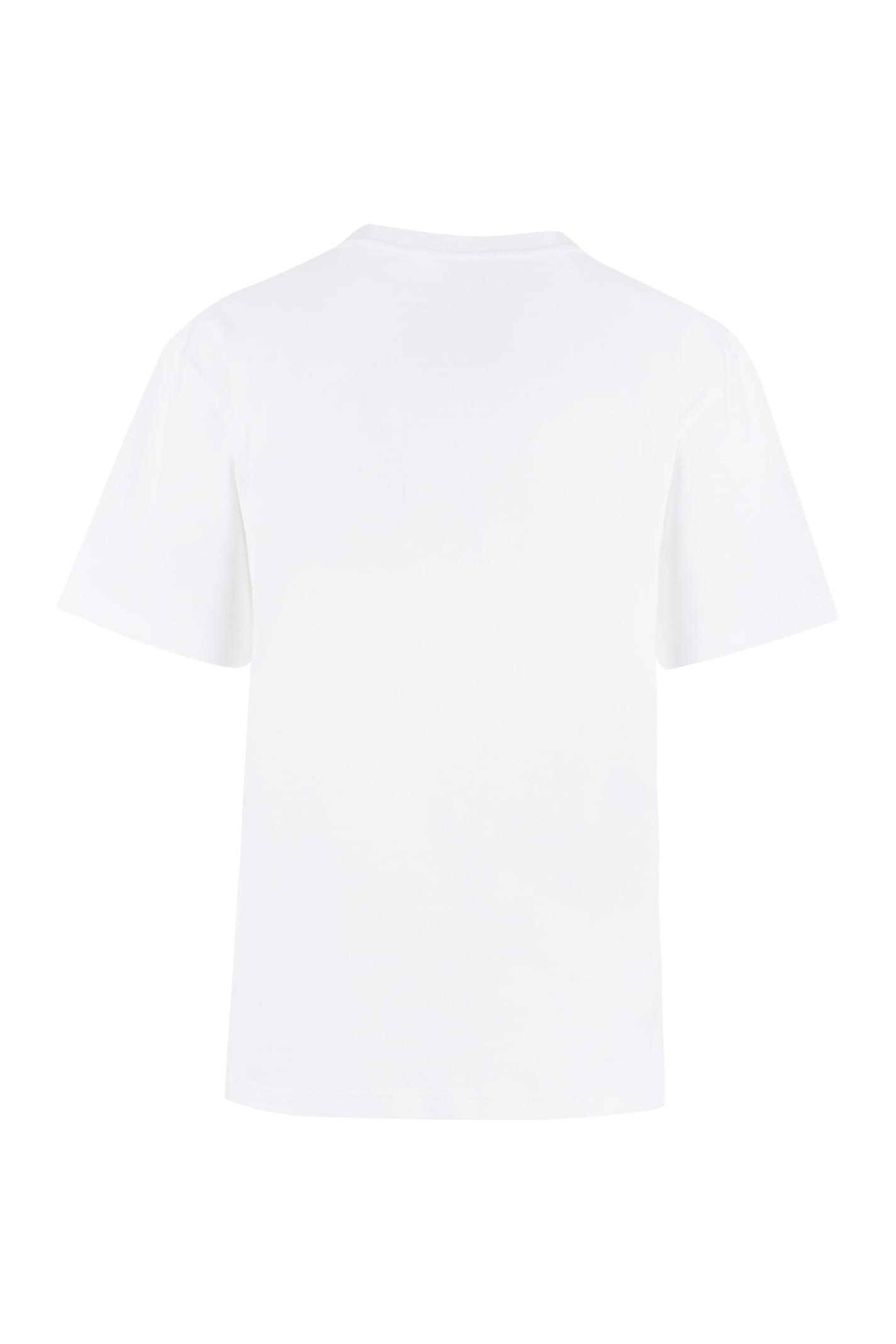 Shop Alexander Wang Cotton Crew-neck T-shirt In White
