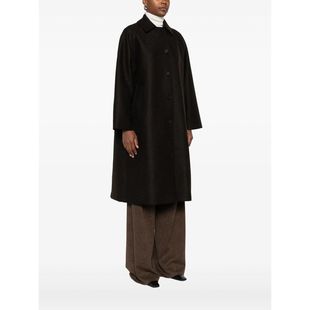 Harris Wharf London Wool Coat With Raglan Sleeves And Pockets In Multi
