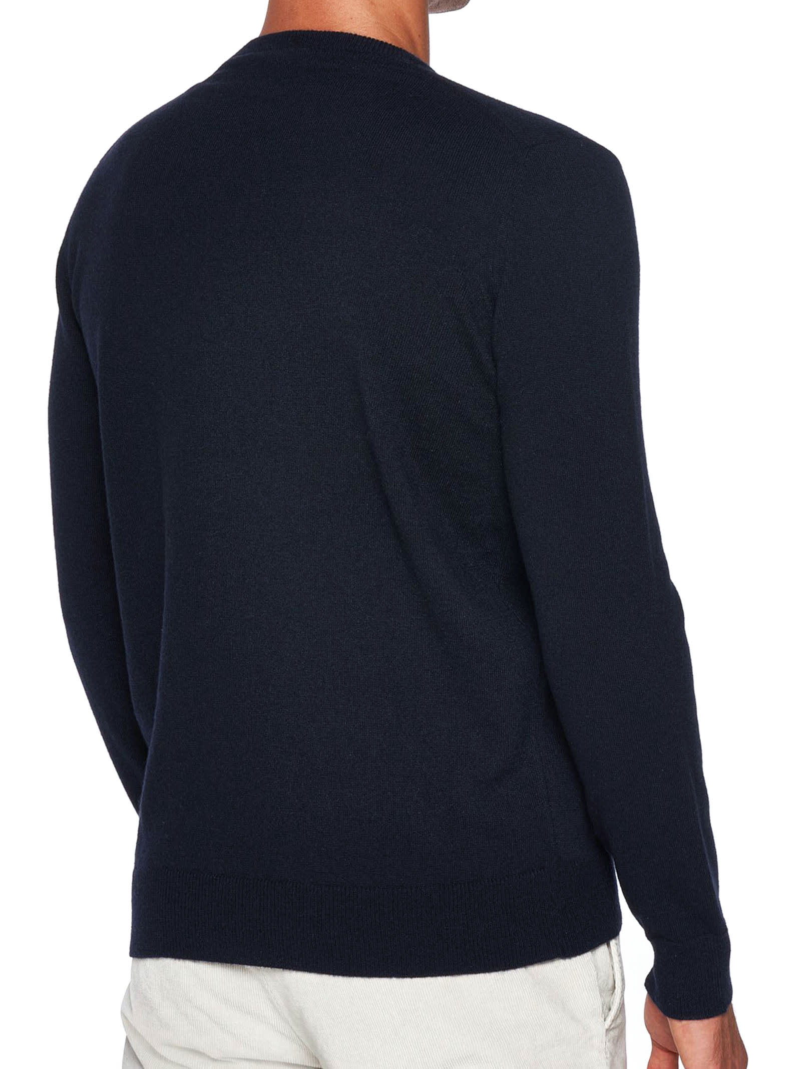 Shop Kangra Blue Wool And Cashmere Sweater