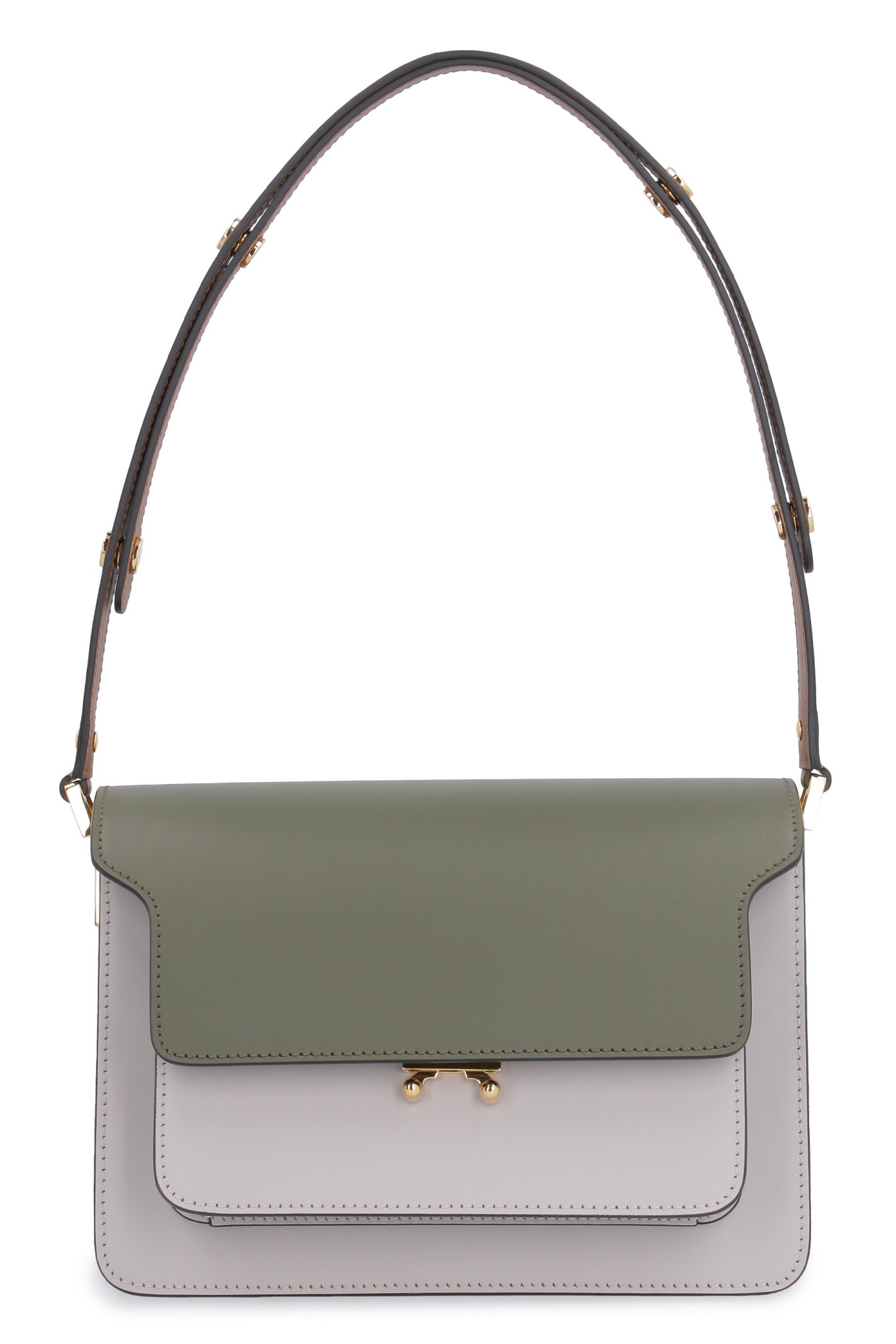 Click to view more detailed imagery on our partner's website Marni Trunk Leather Shoulder Bag In Multicolor