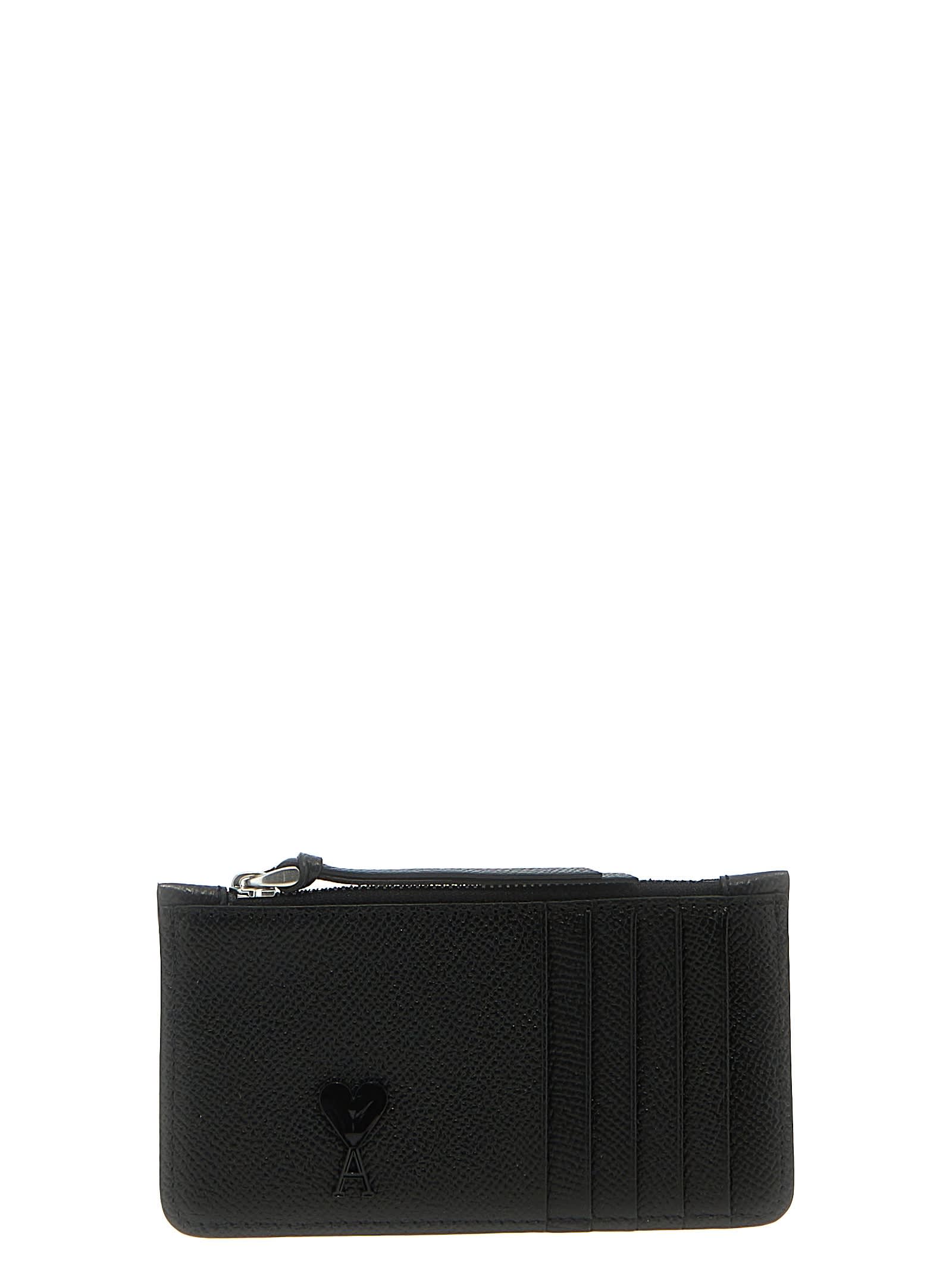 Shop Ami Alexandre Mattiussi Ami De Coeur Card Holder In Black
