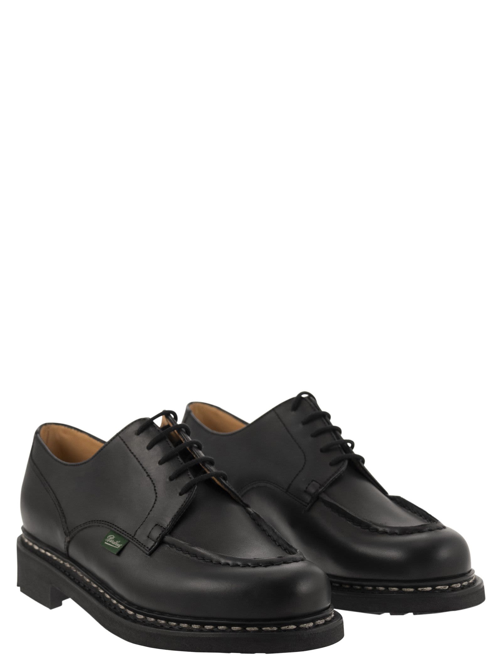 Paraboot Thiers Sport Shoe Black Leather In Black