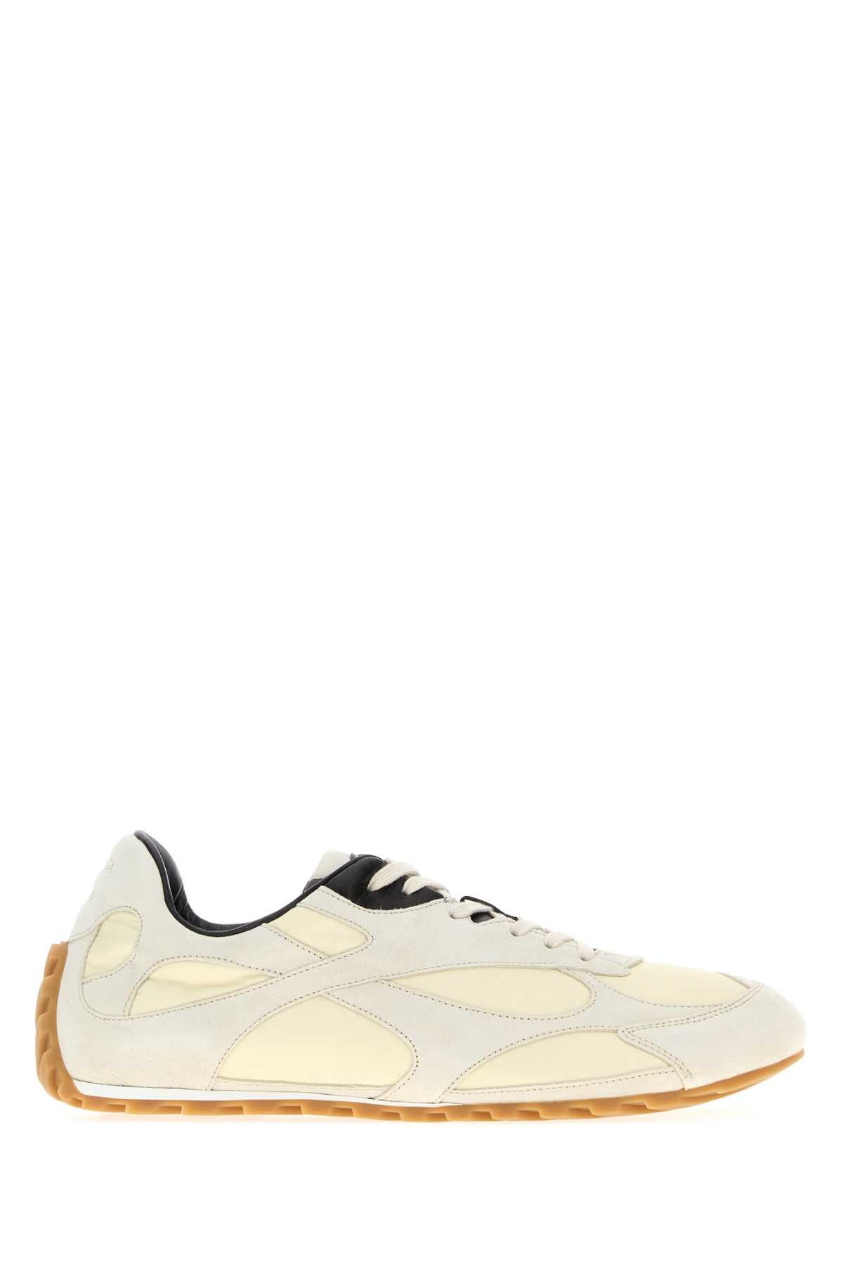 Bottega Veneta Sea Salt Suede And Nylon Orbit Flash Sneakers In Multi