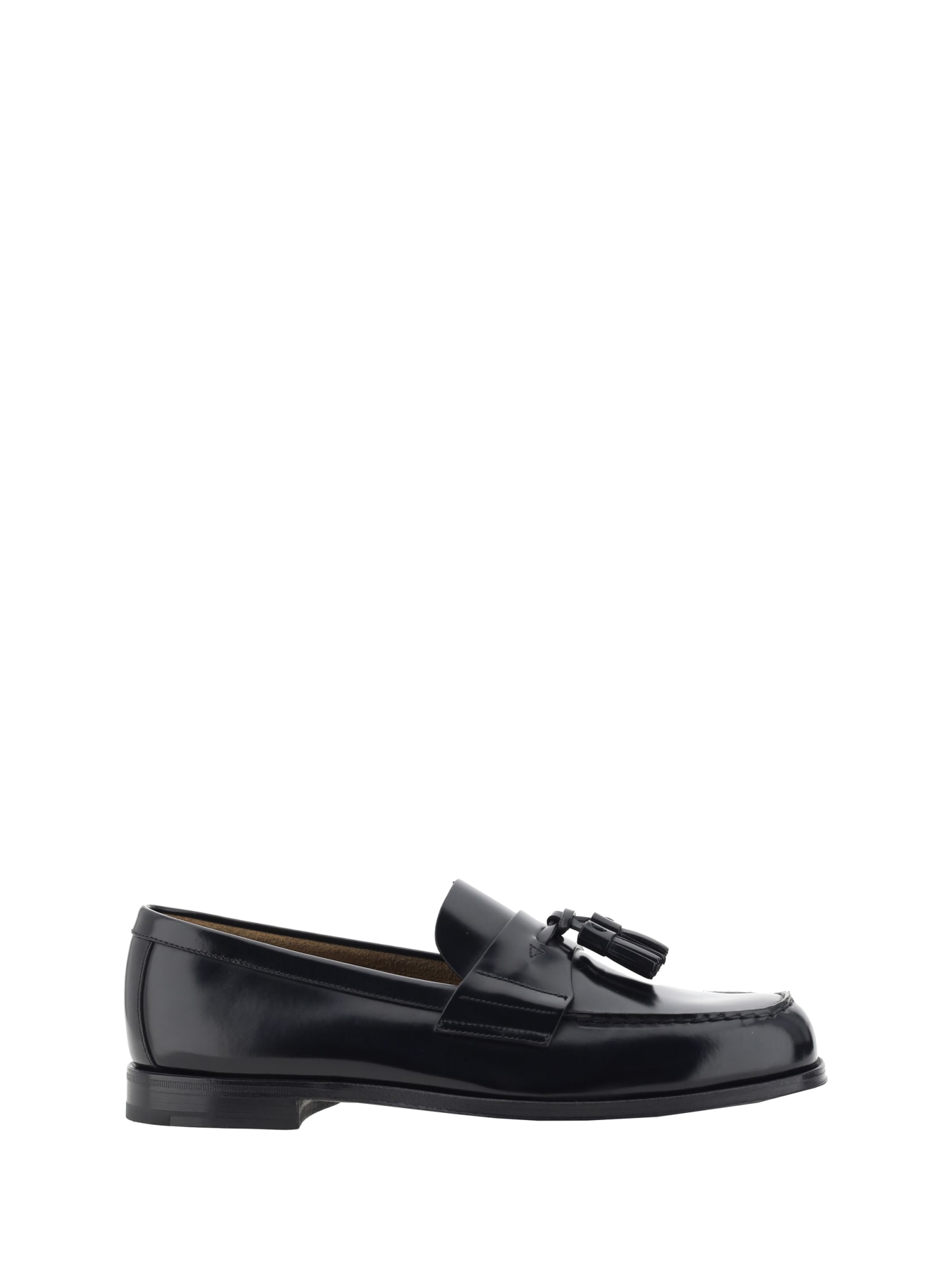 Shop Prada Loafers In Nero