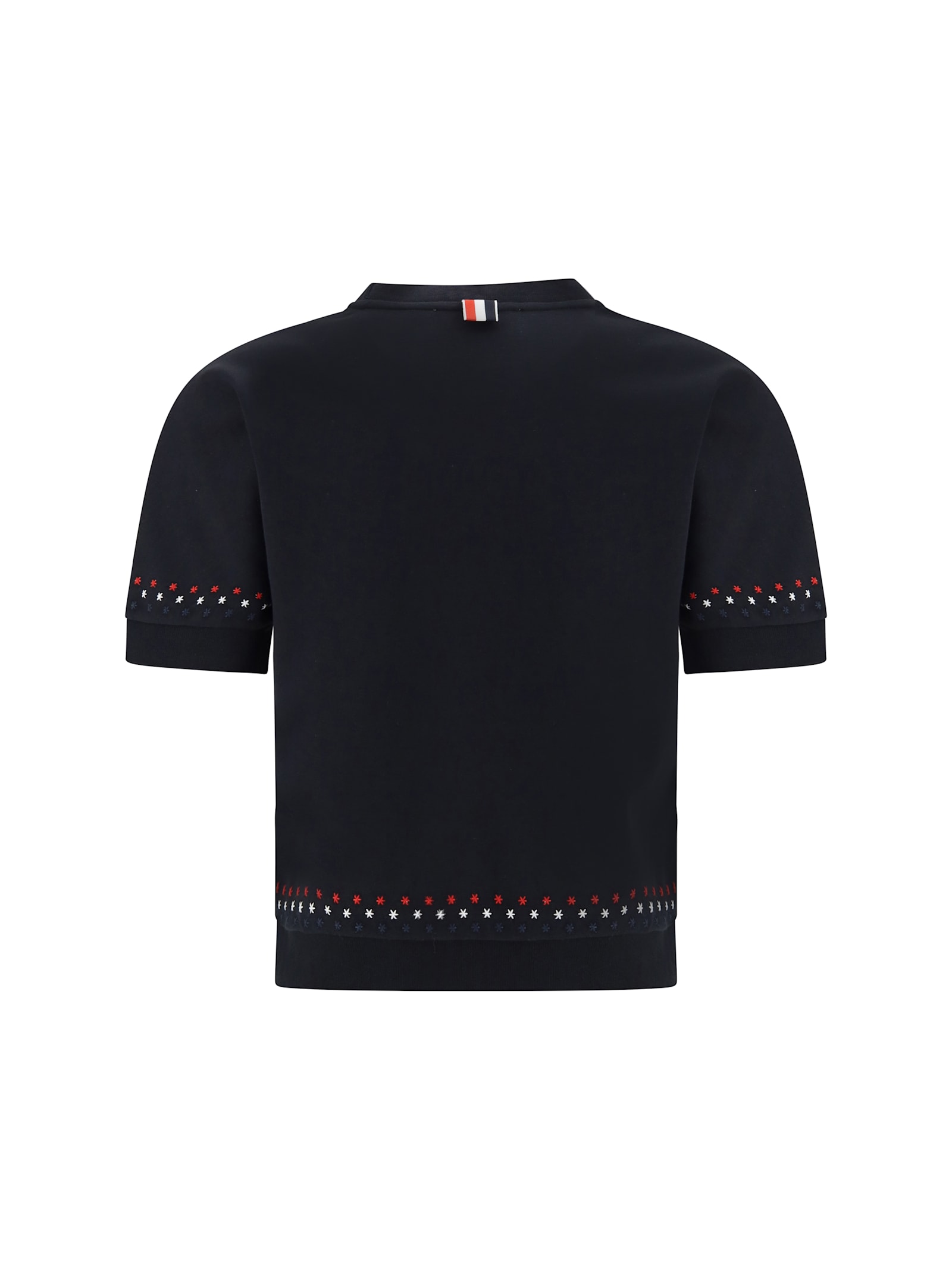 Thom Browne Snowflakes T-shirt In Black