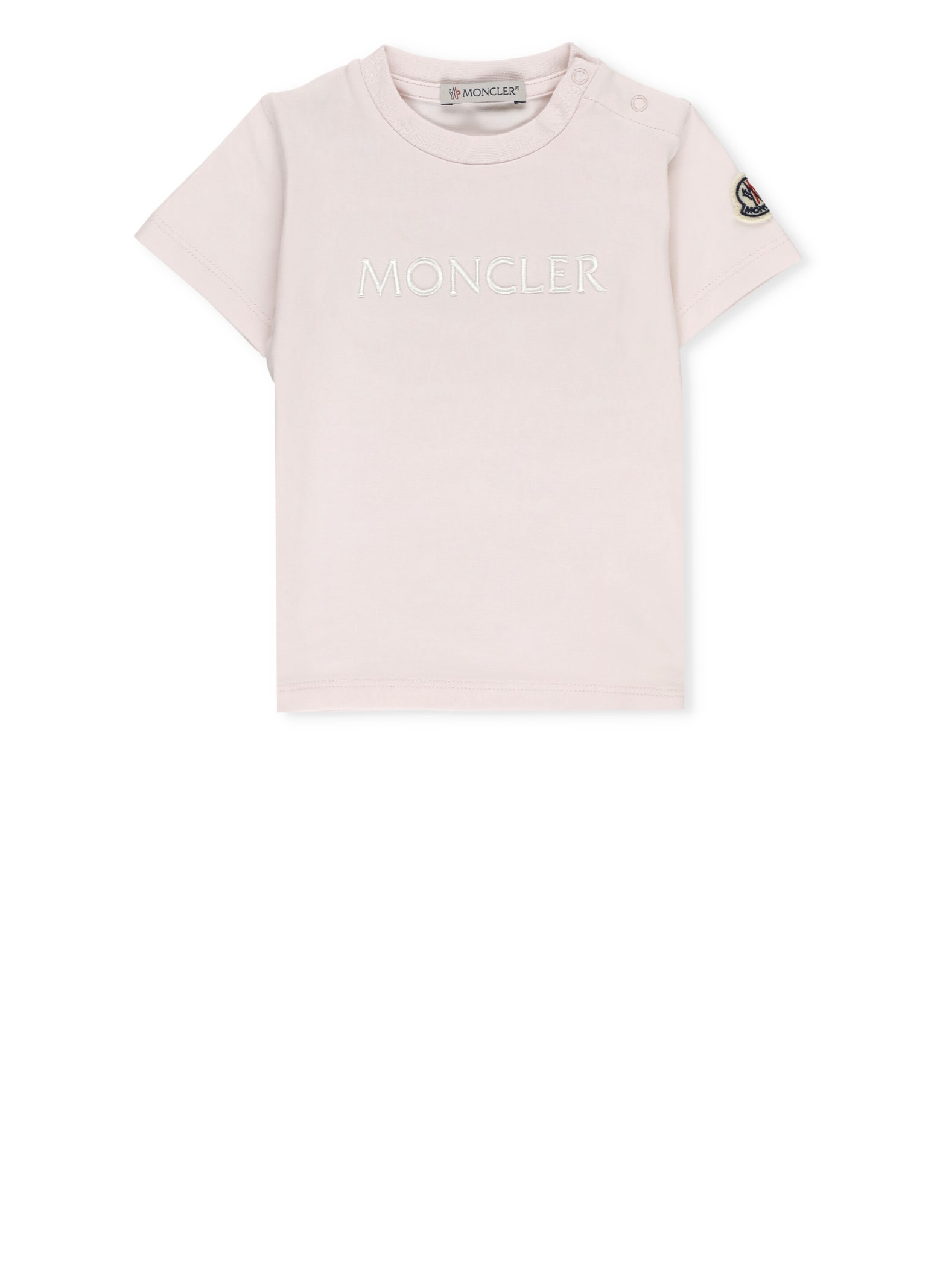 Moncler Babies' Cotton T-shirt In Pink