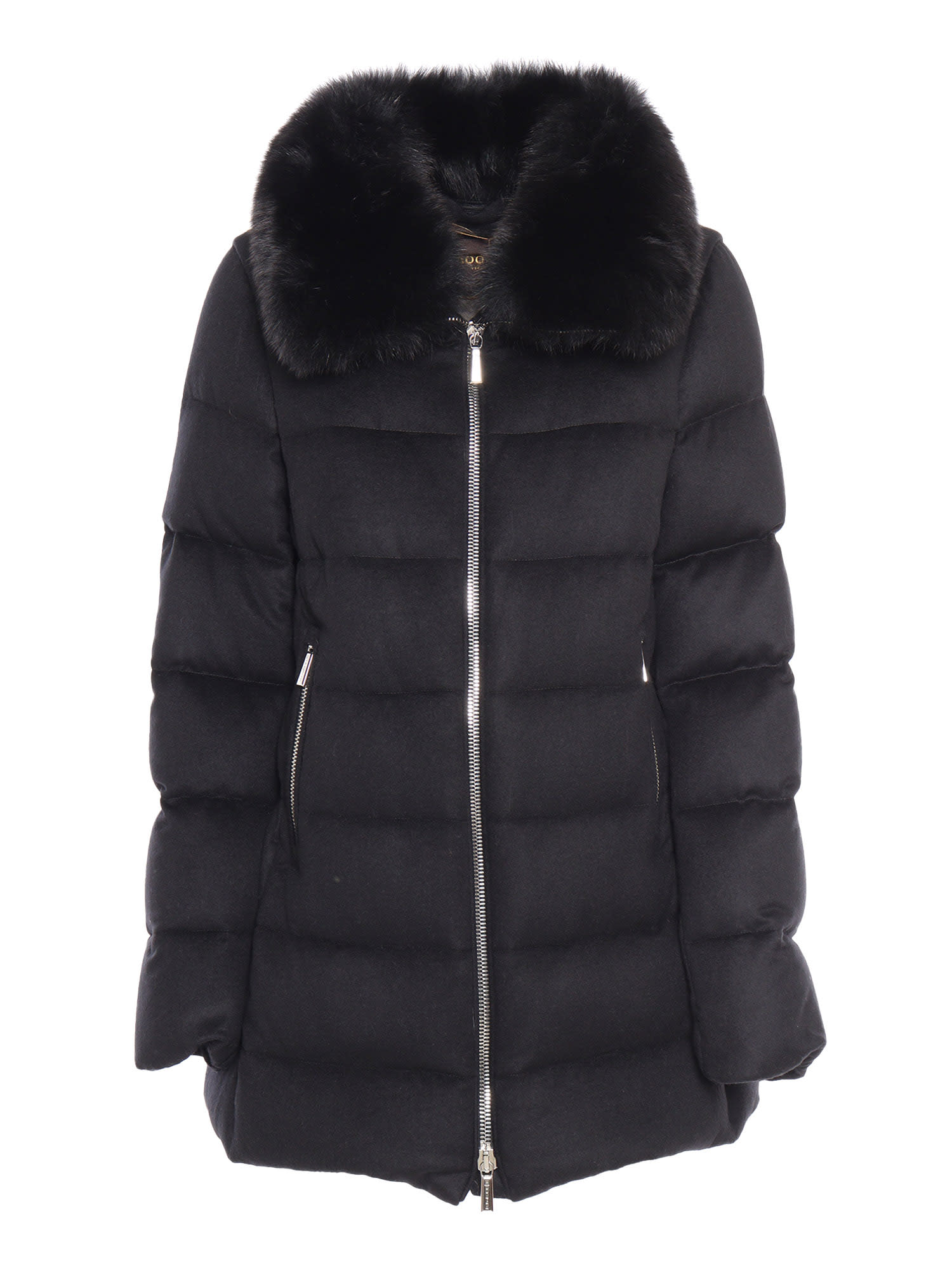 Shop Moorer Dorado-fur-ls9 Jacket In Black