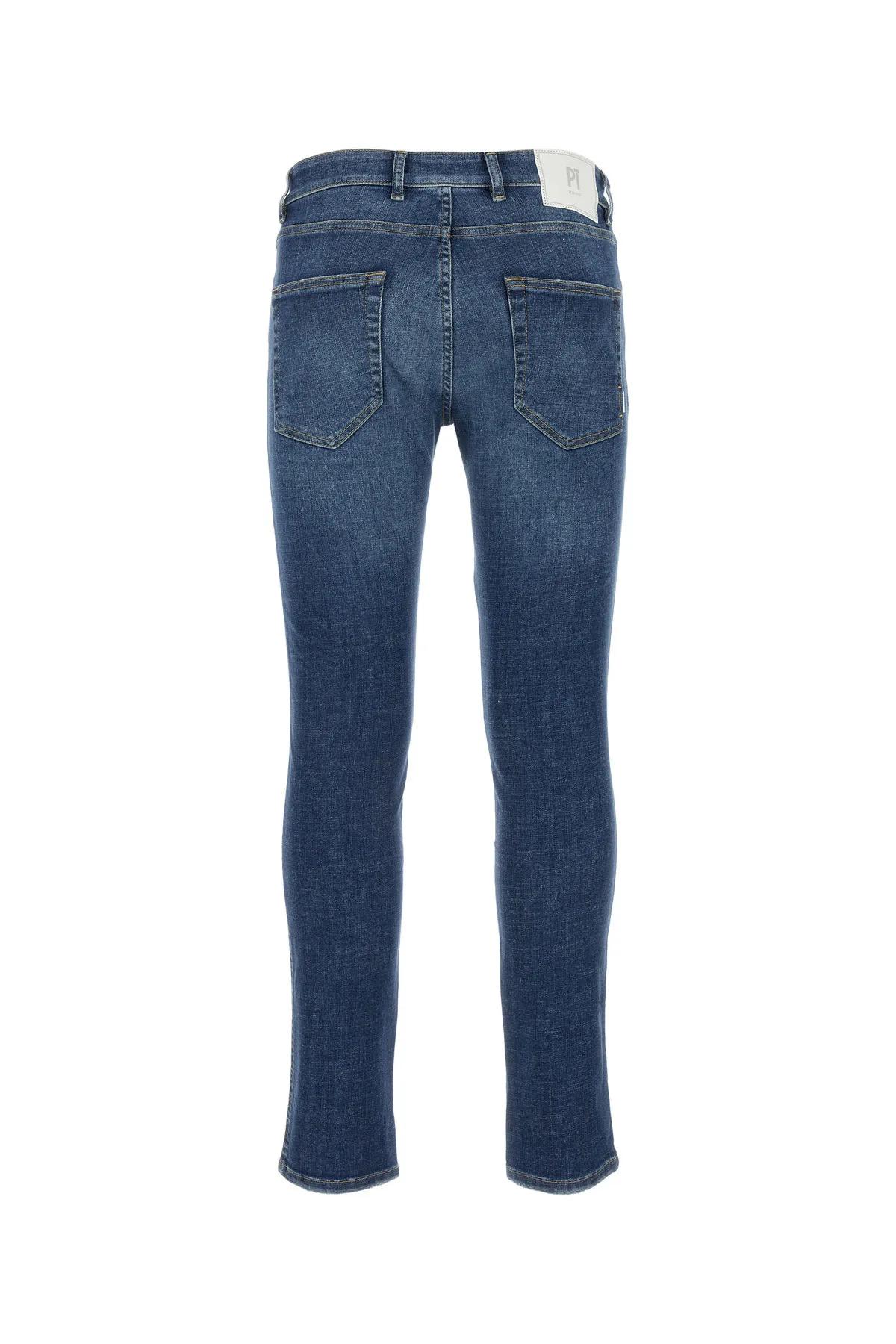 Shop Pt01 Stretch Denim Rock Jeans In Blue