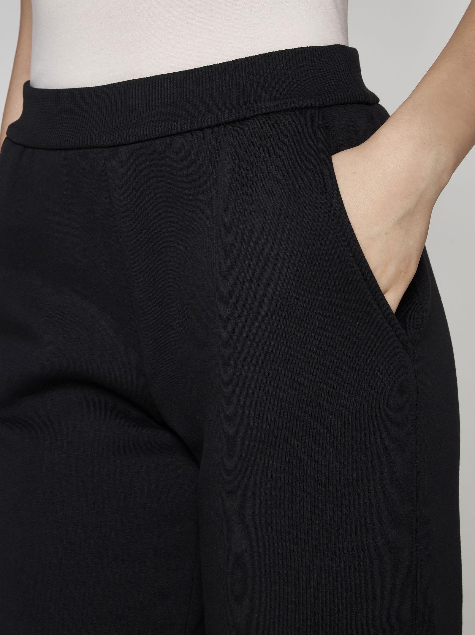 Shop 's Max Mara Damiana Cotton Blend Trousers In Black