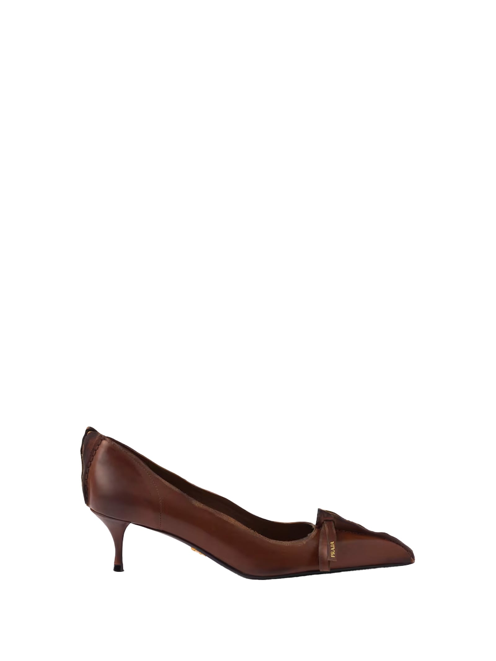 Prada With Heel Brown In Brown