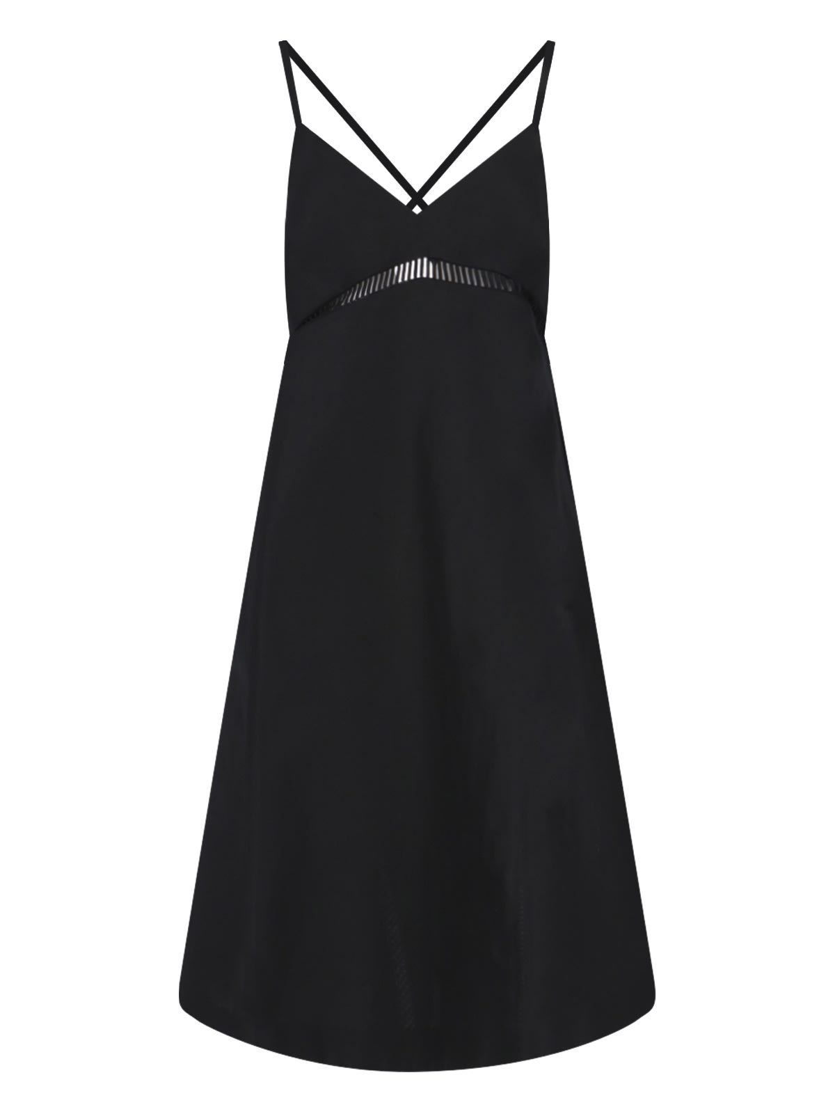 Shop Sacai Crossover Mini Dress In Black
