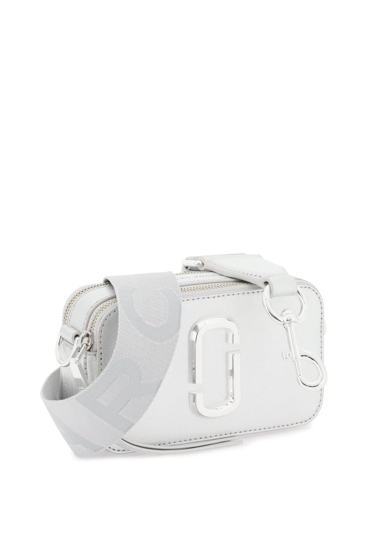 Marc Jacobs The Snapshot Leather Camera Bag In Silver