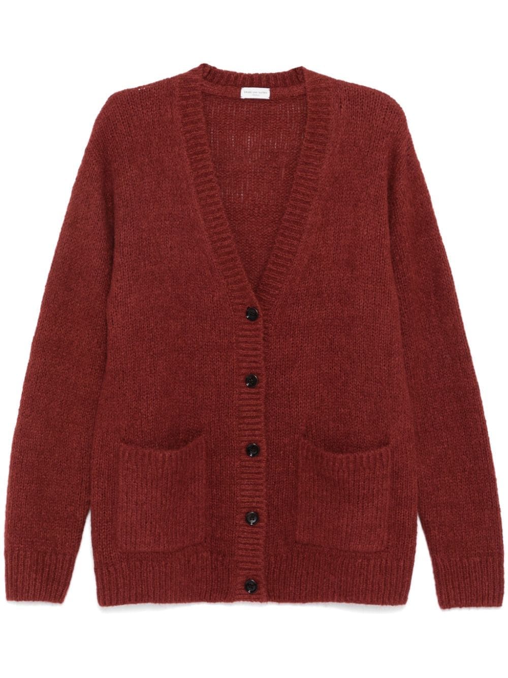 Shop Dries Van Noten Cardigan Lana In Wine