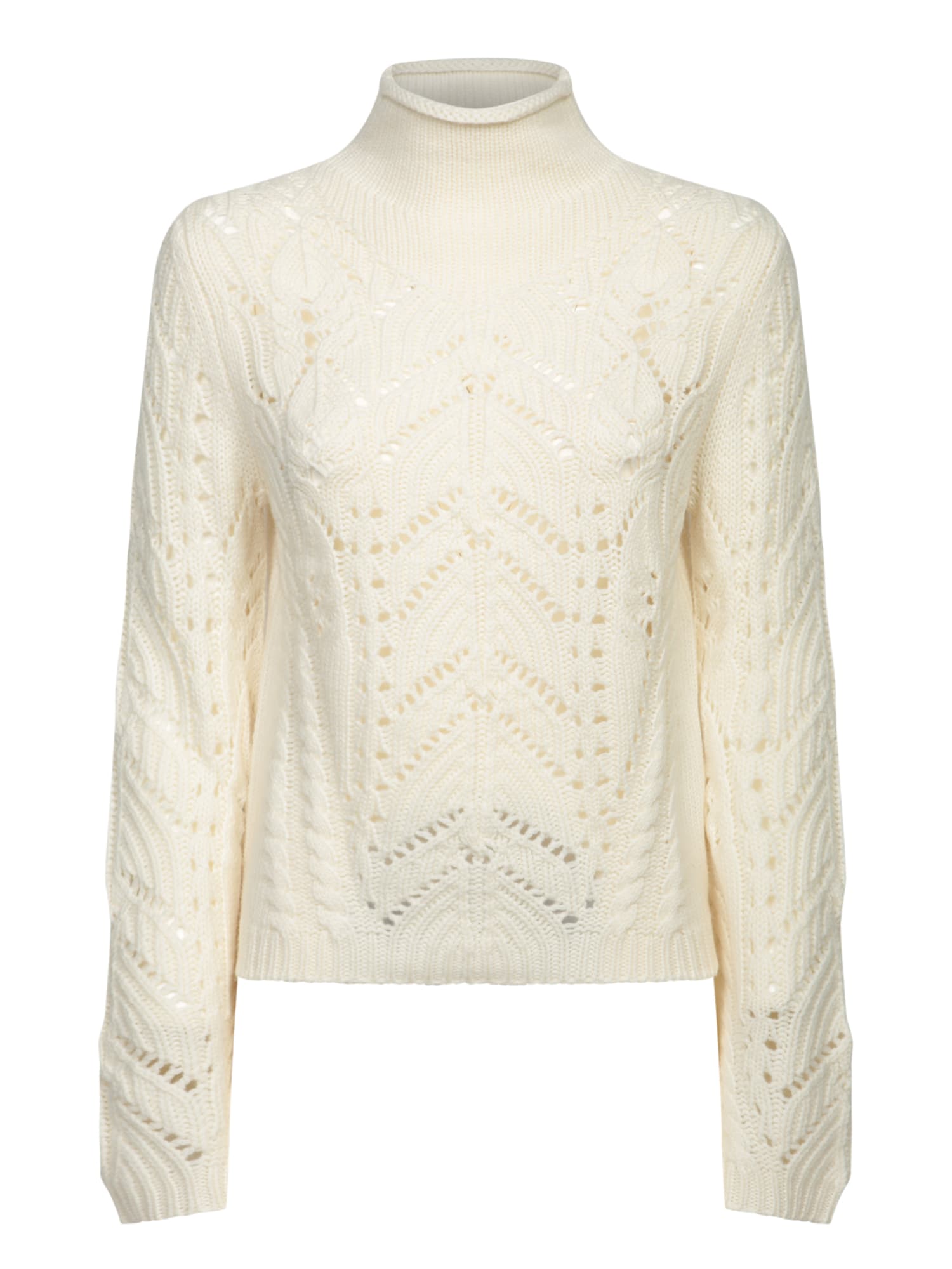 Gustavia Ivory Wool And Cashmere Sweater