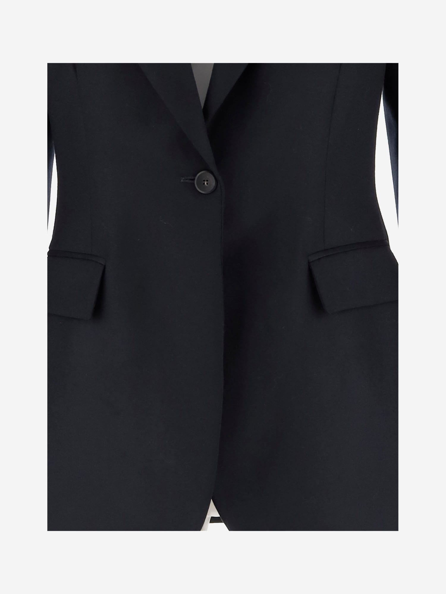 Sa Su Phi Single-breasted Wool Blazer In Black
