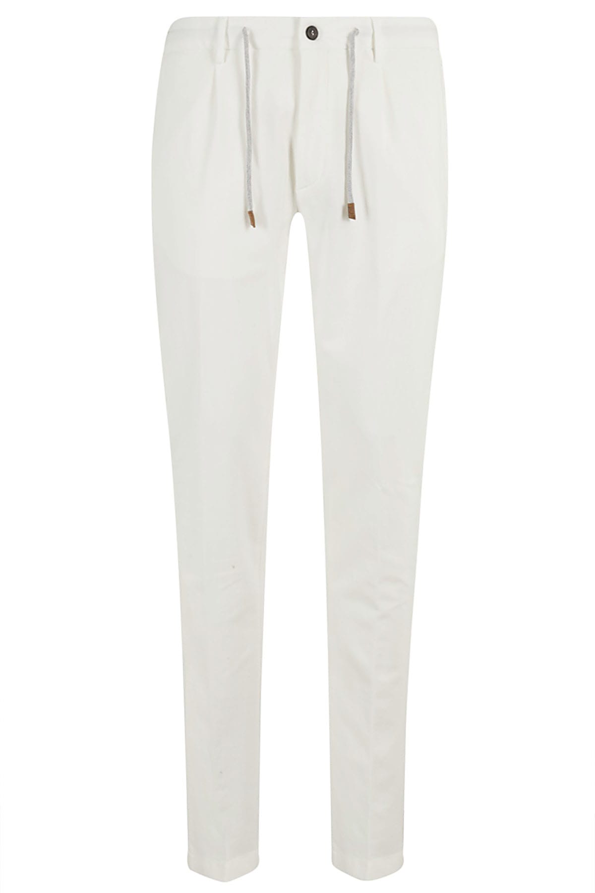 Shop Eleventy Jogger Jersey In Cotone Stretch In Bianco