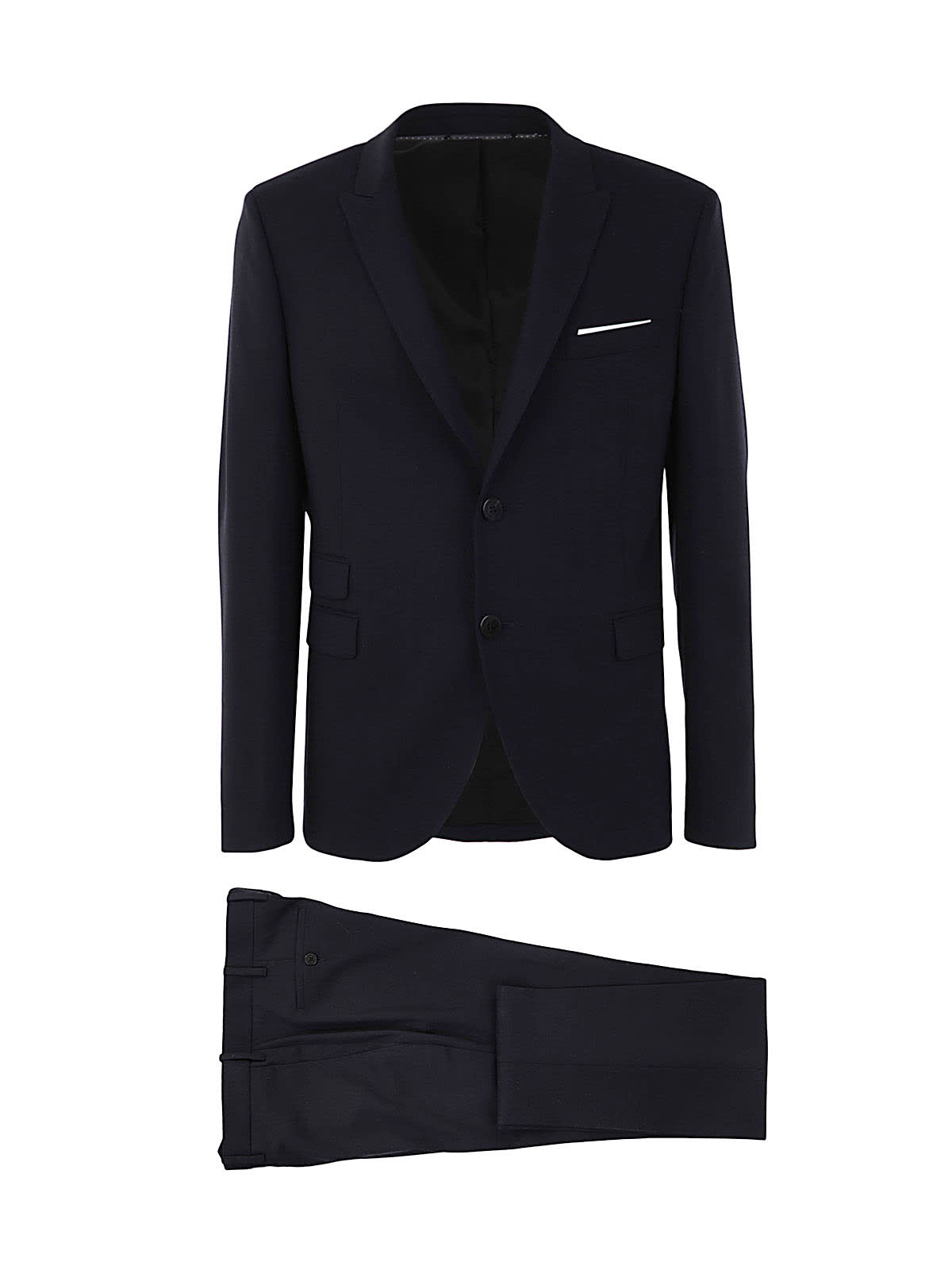 Neil Barrett Fitted Slim Lined Suit