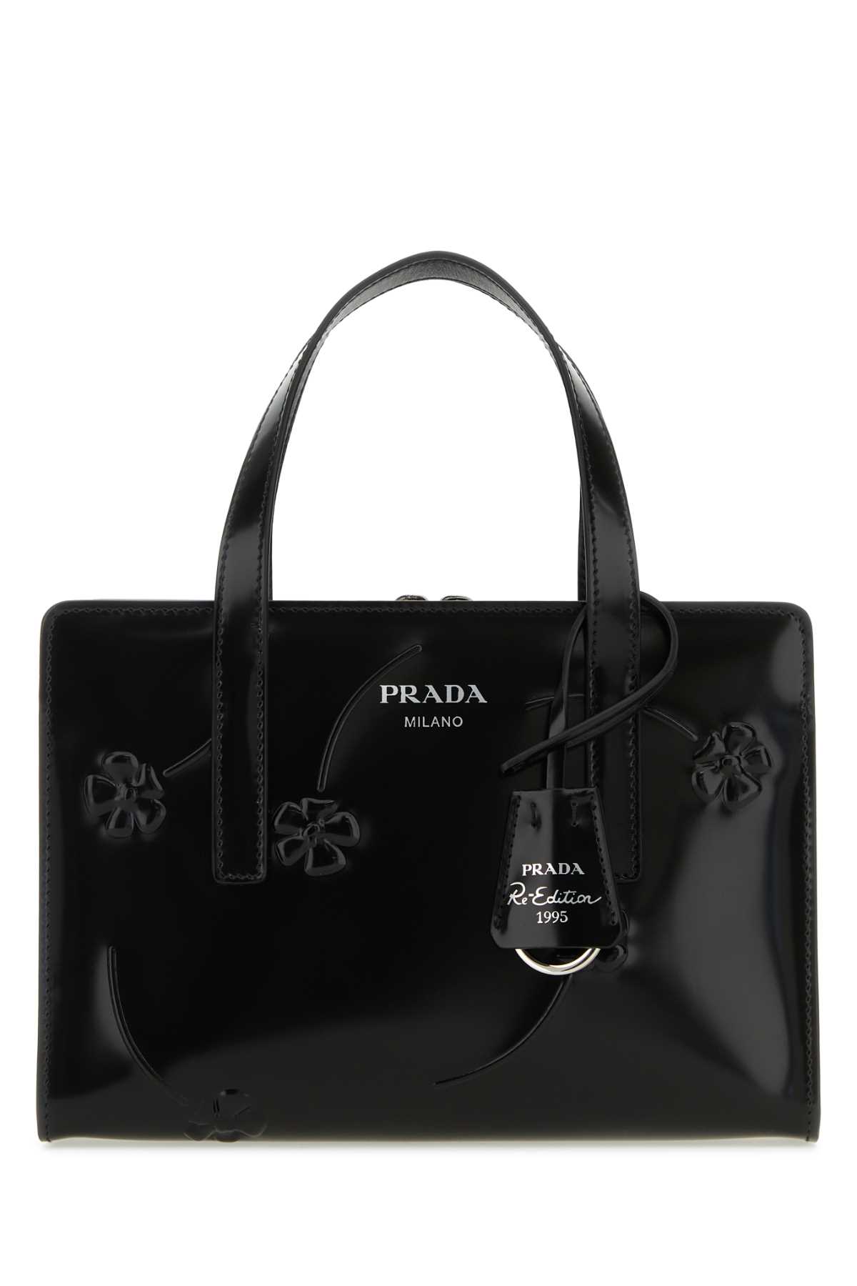 Shop Prada Black Leather Re-edition 1995 Handbag