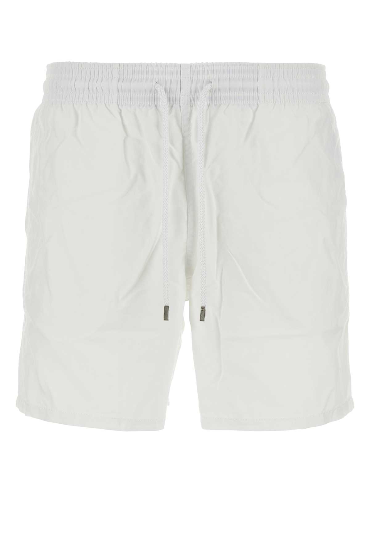 White Nylon Swimming Shorts