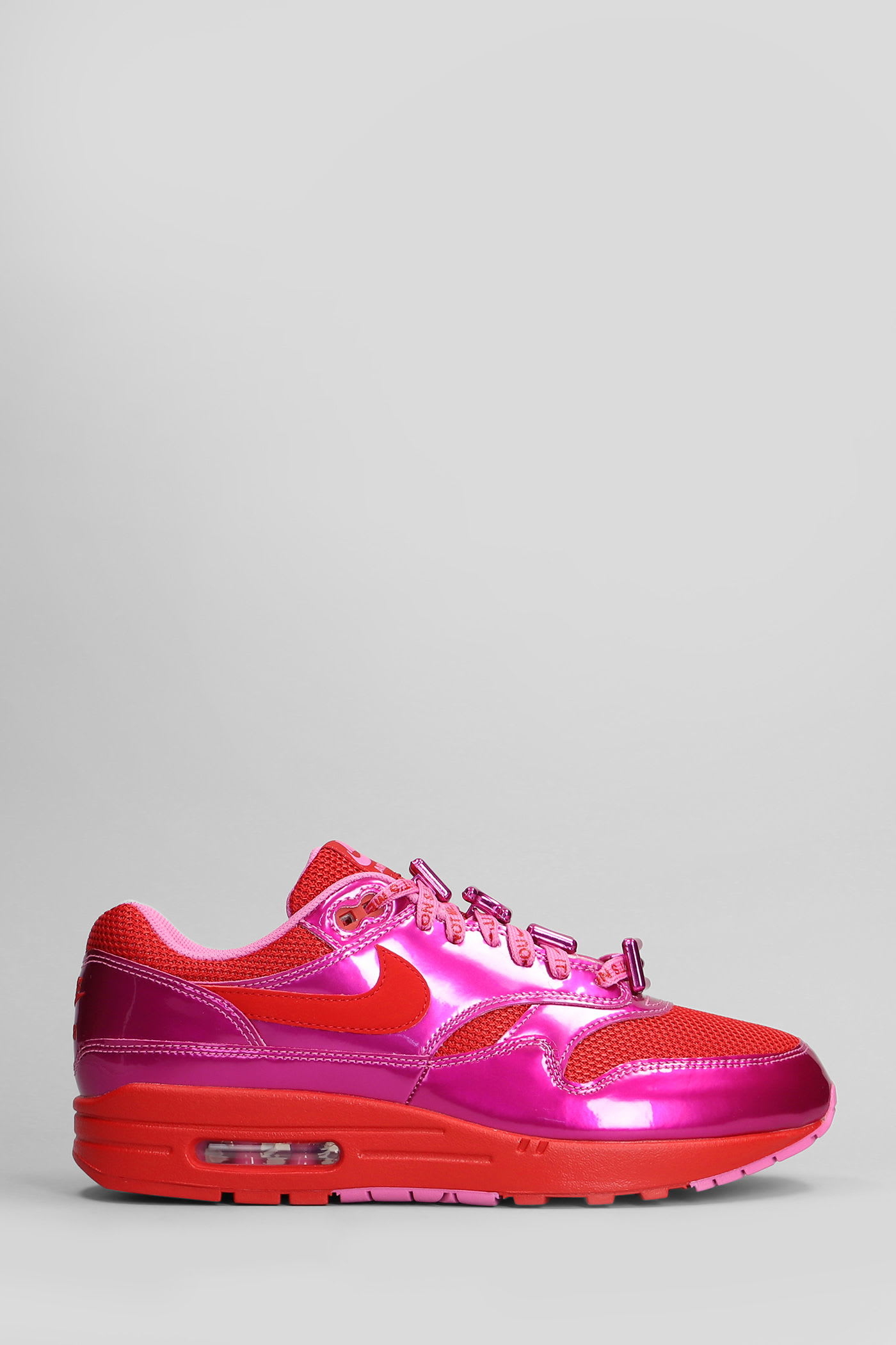 Air Max 1 Prm Sneakers In Fuxia Leather And Fabric
