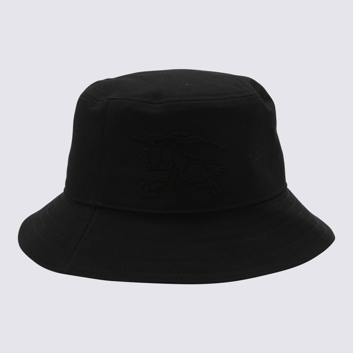 Burberry Black Cotton Blend Bucket Hat