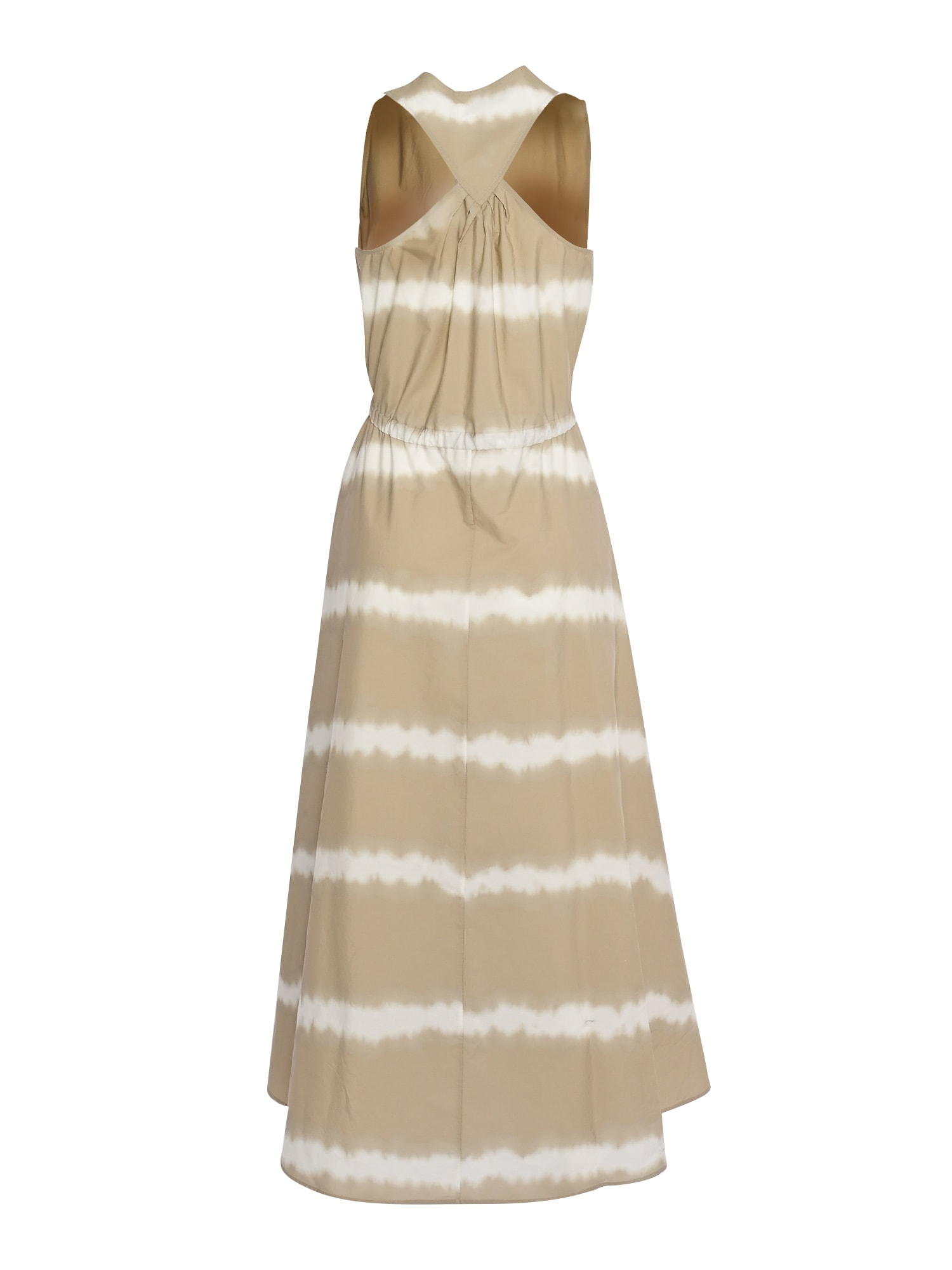 Aspesi Abito In Popeline Con Stampa Tie-dye - Beige In Brown