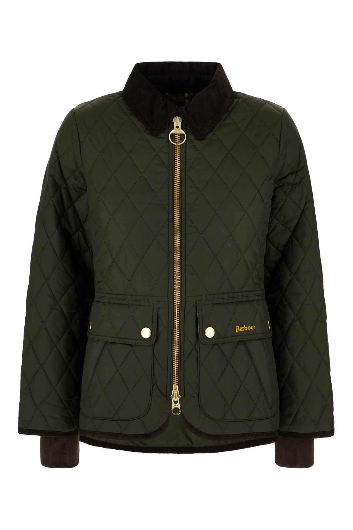 BARBOUR MILITARY GREEN NYLON BEADNELL PADDED JACKET 