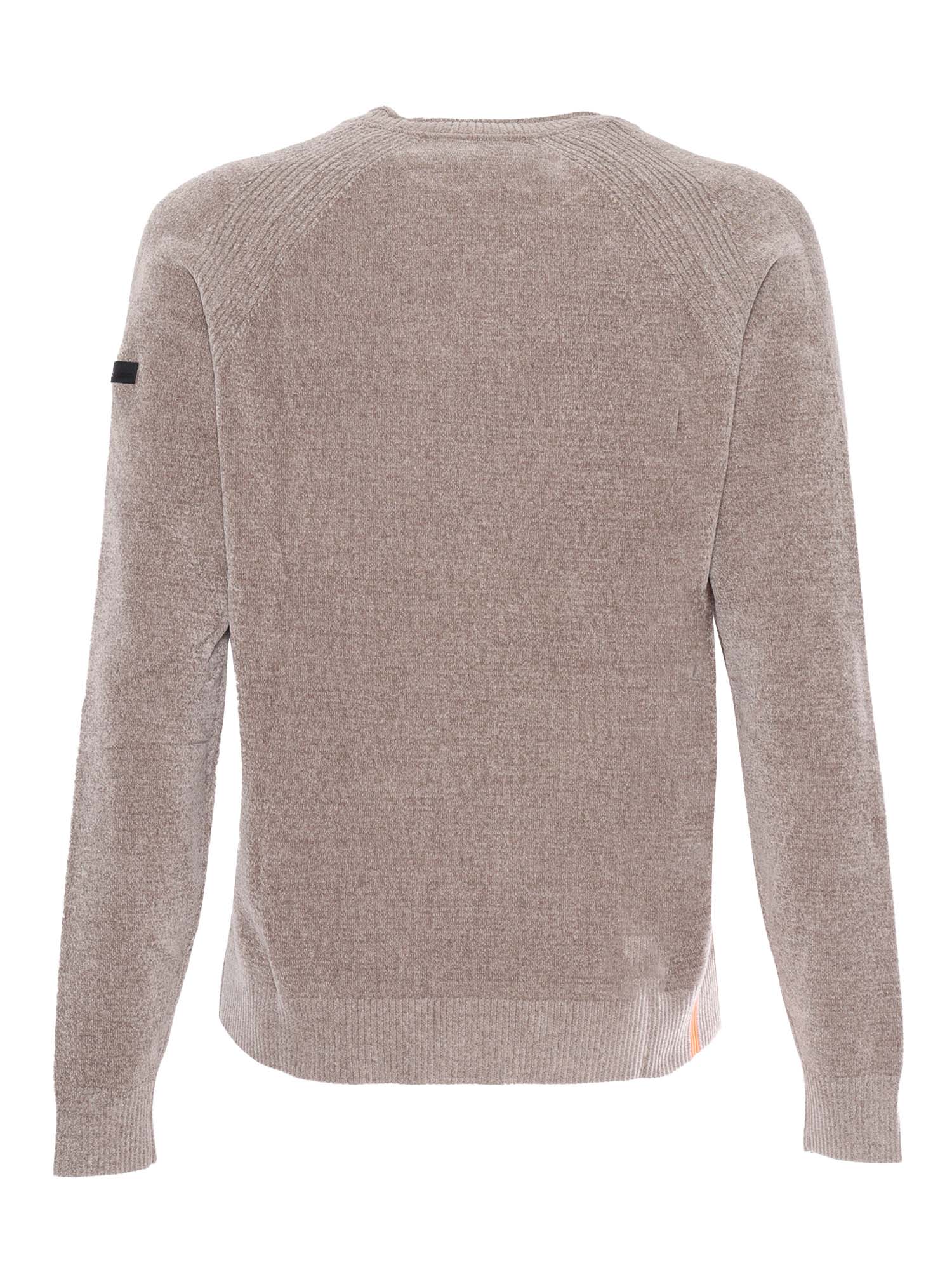 Shop Rrd - Roberto Ricci Design Velvet Round Knit In Beige