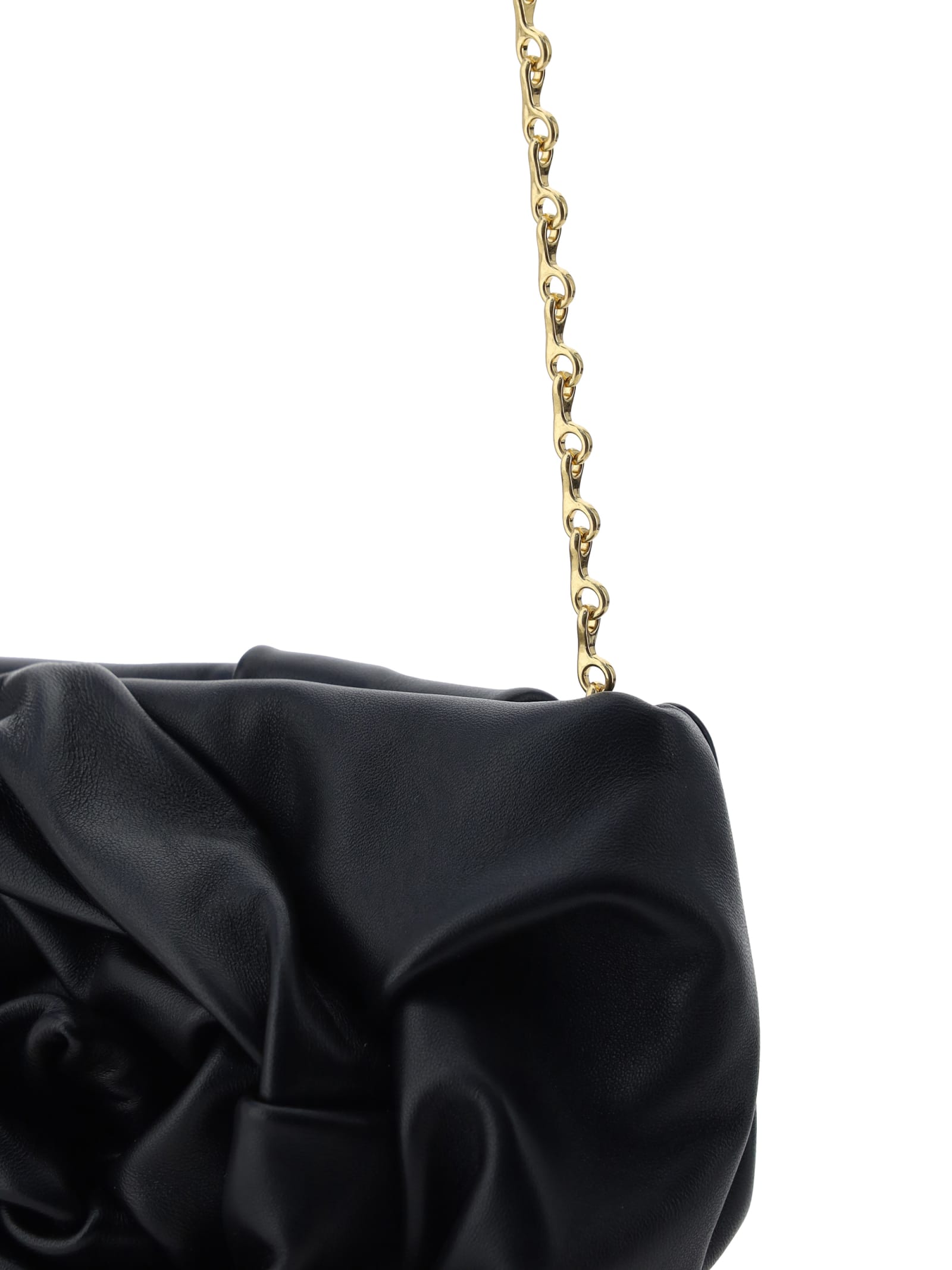 Shop Burberry Rose Clutch Bag In Black