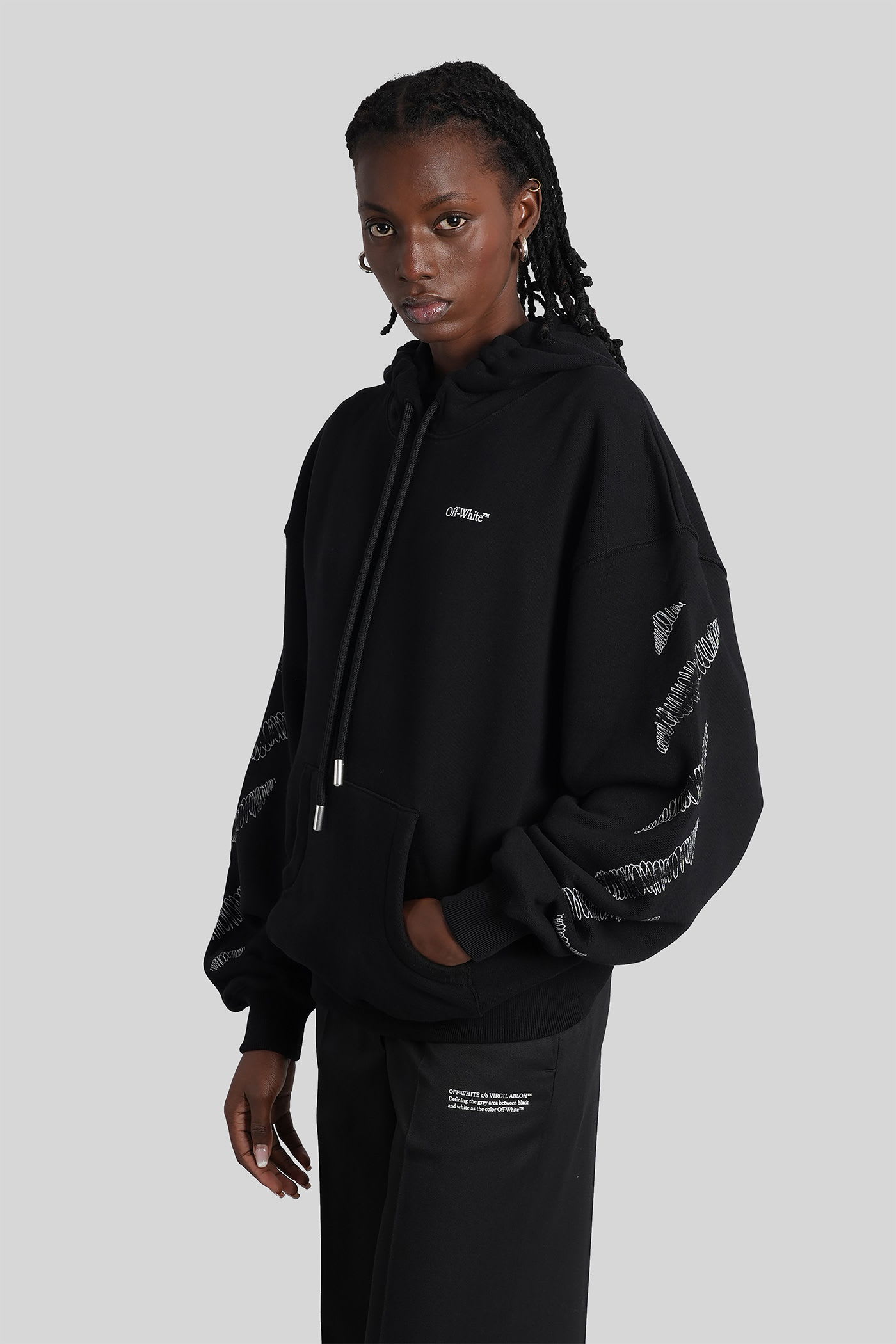 Off-white Sweatshirt In Black Cotton In Black