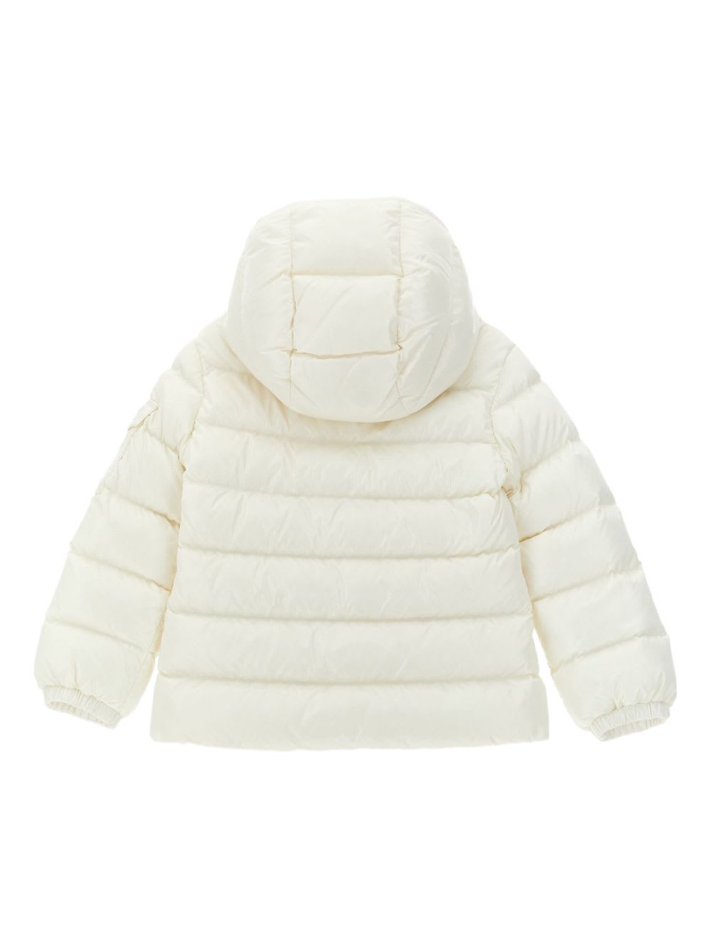 Moncler Enfant Quilted Down Jacket With Hood In White