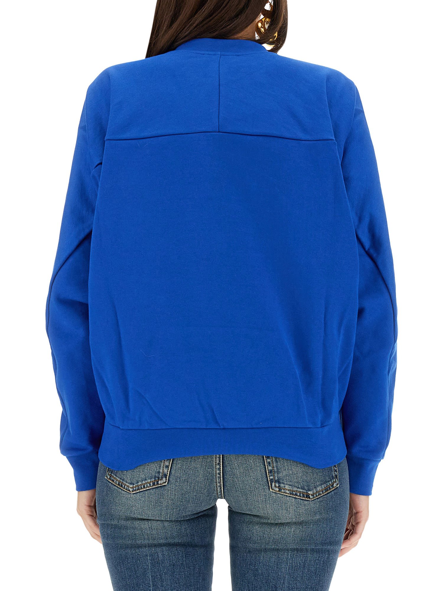 Alexander Mcqueen Women's Varsiity Skull Sweatshirt In Blu