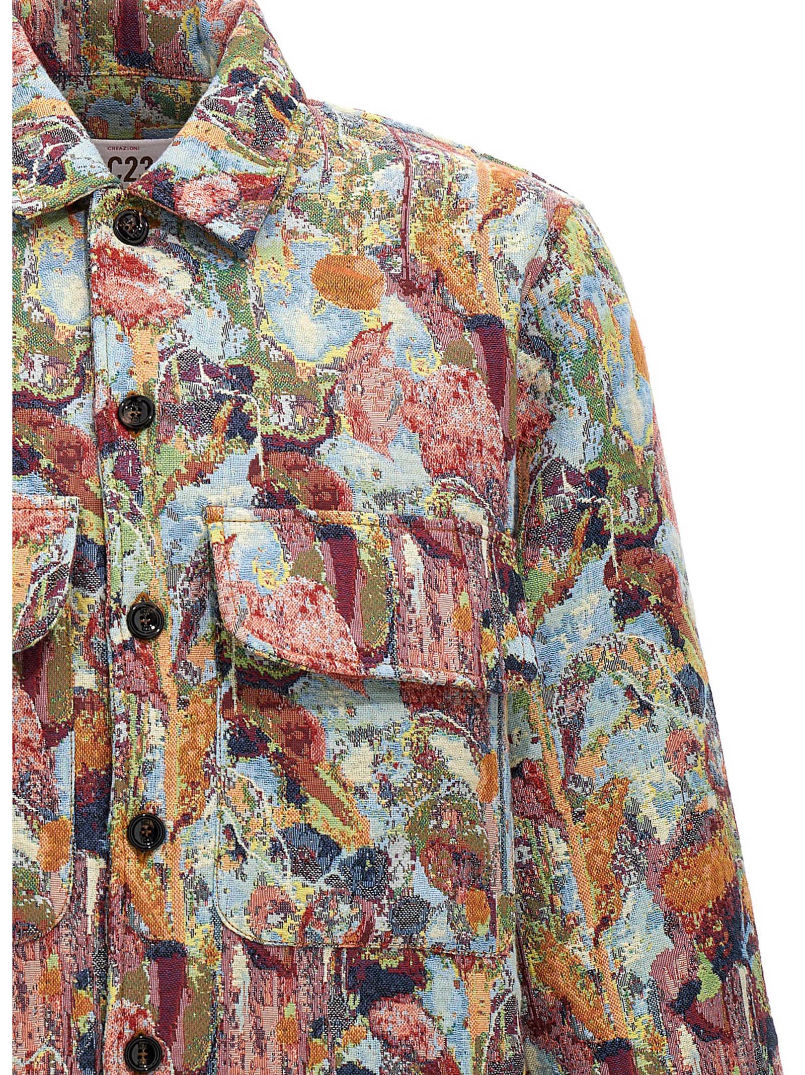 Lc23 Jacquard Overshirt In Multicolor