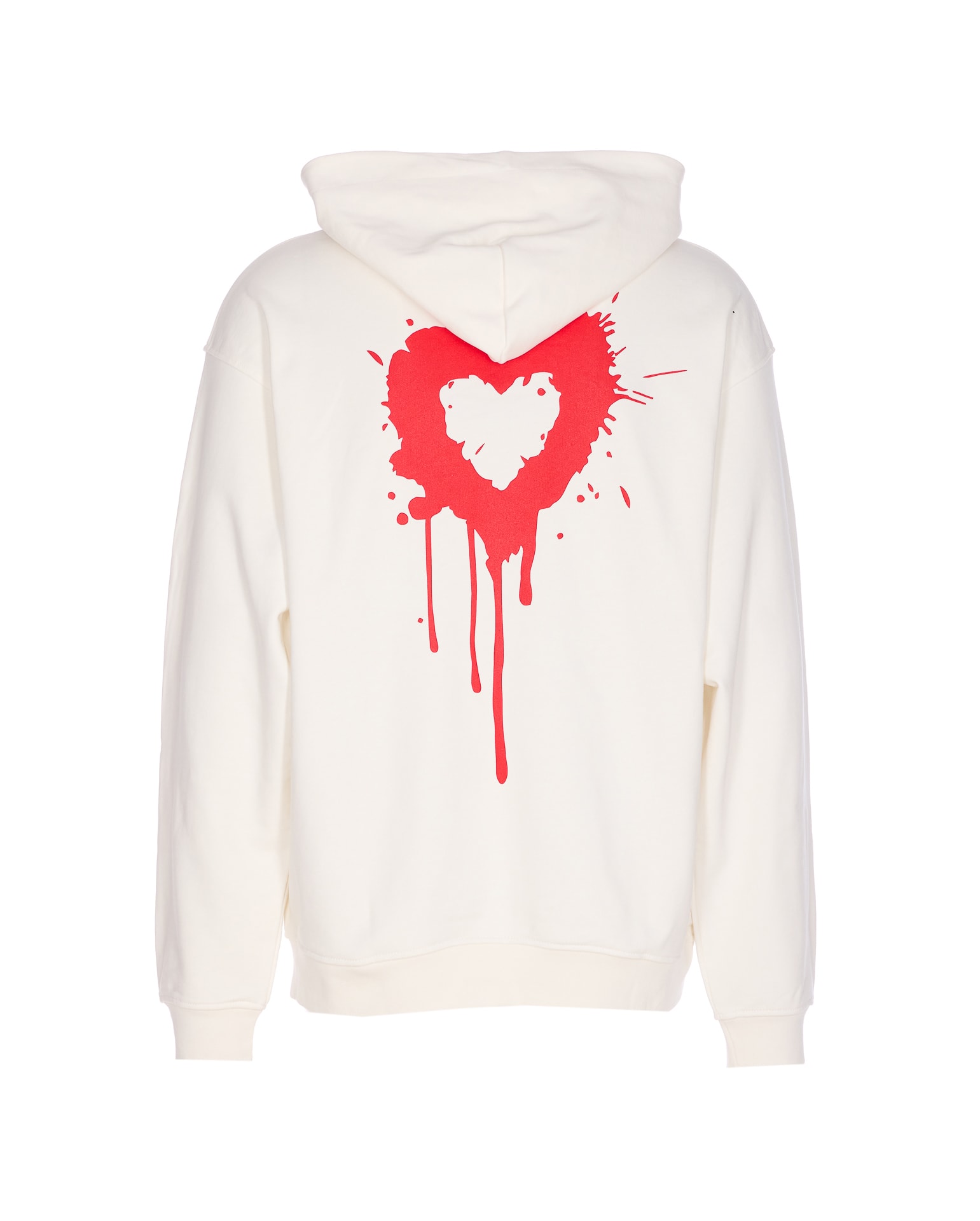 Vision Of Super Heart Print Hoodie In White