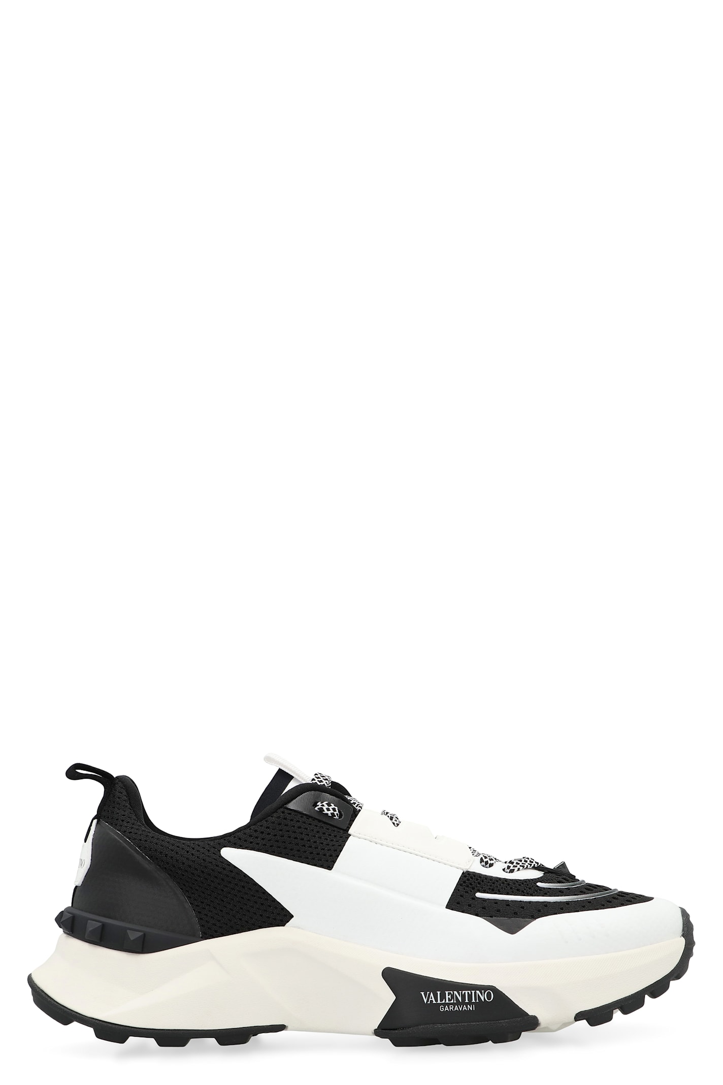 Valentino Garavani True Act Low Top Trainer In Mesh And Rubberised Fabric In Animal Print