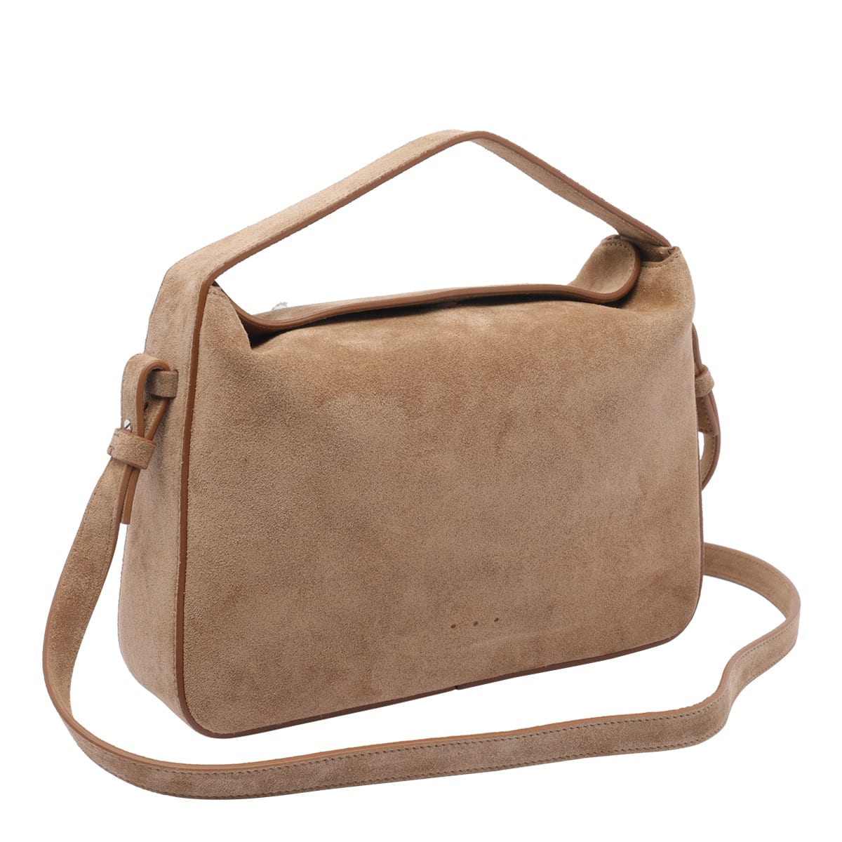 Aesther Ekme Top-handle Suede-leather Shoulder Bag In Brown