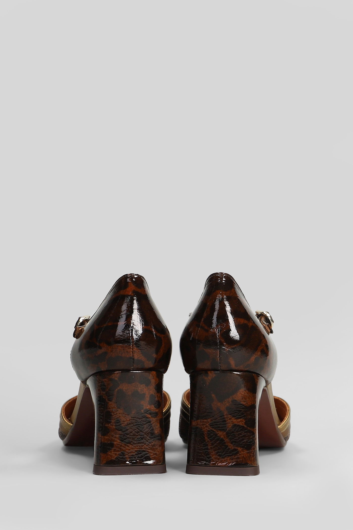 Chie Mihara Leopard-print T-bar Pumps In Brown