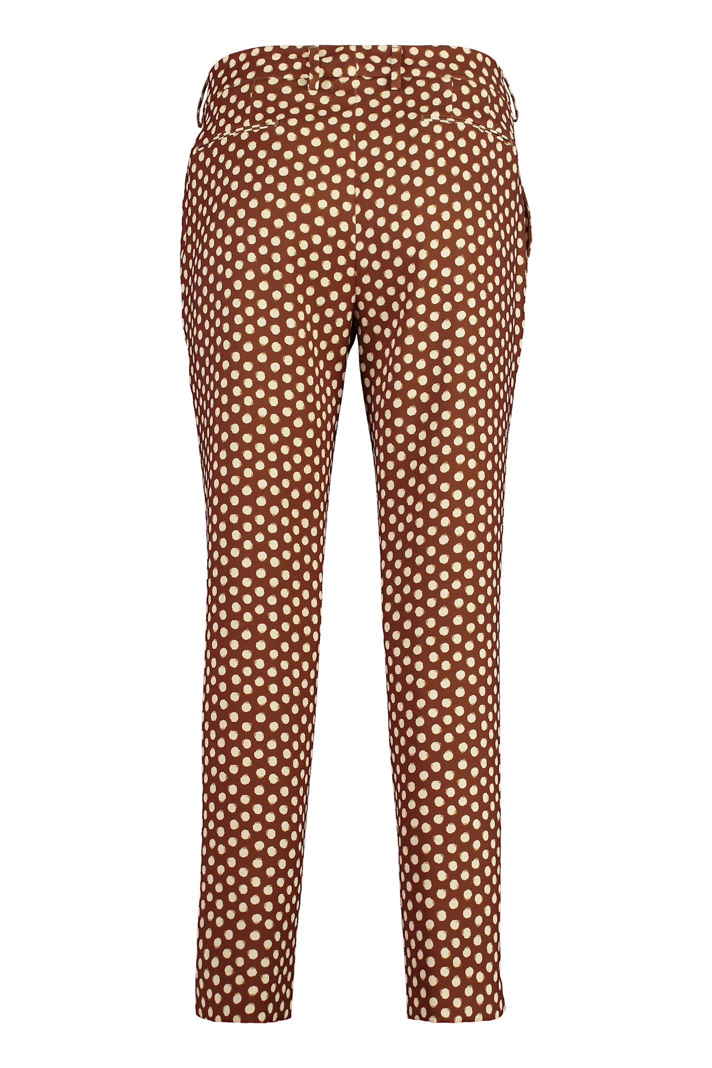 PT TORINO NEW YORK PRINTED HIGH-RISE TROUSERS