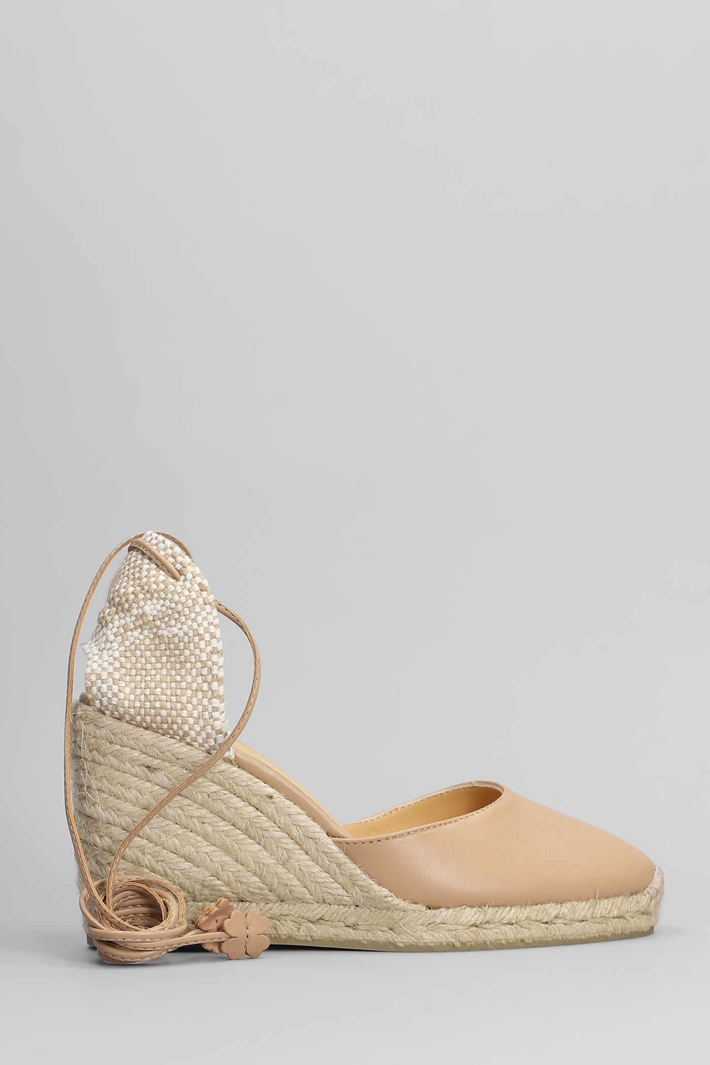 Castañer Carina-8-250 Wedges In Powder Leather And Fabric