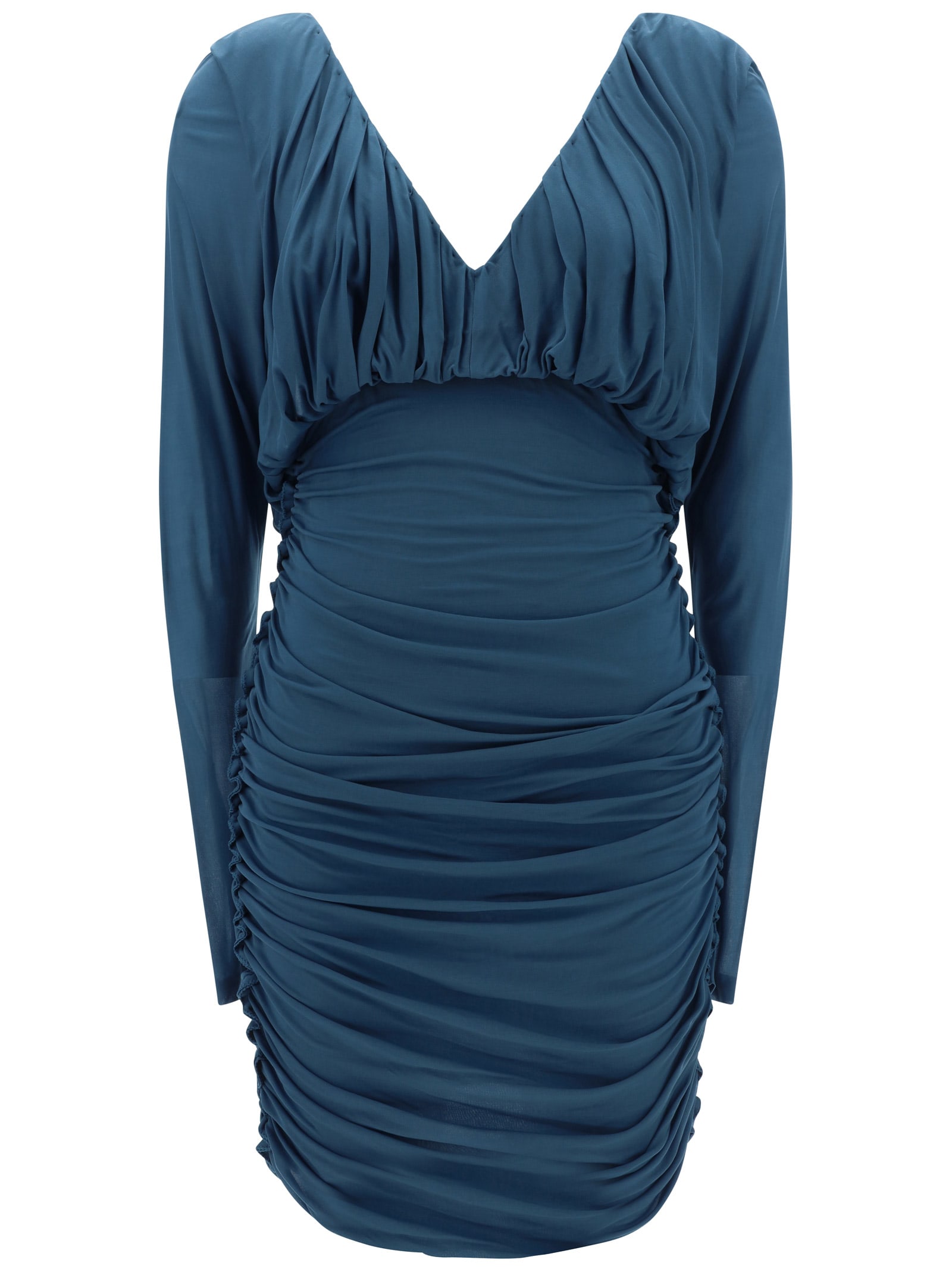 Shop Saint Laurent Dress In Blue