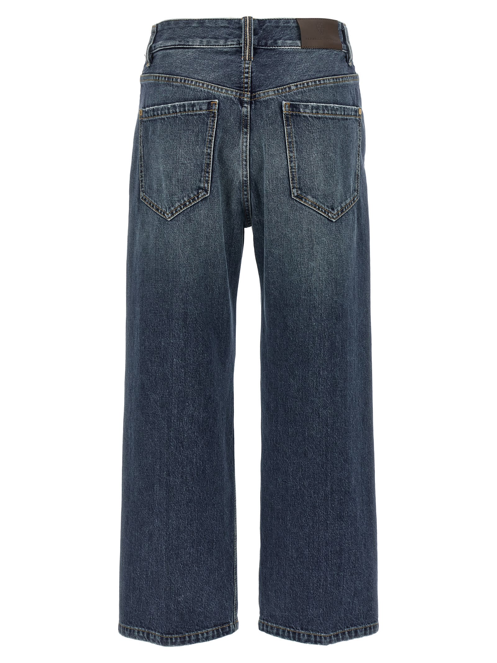 Brunello Cucinelli Contemporary Square Jeans Blue In Blue