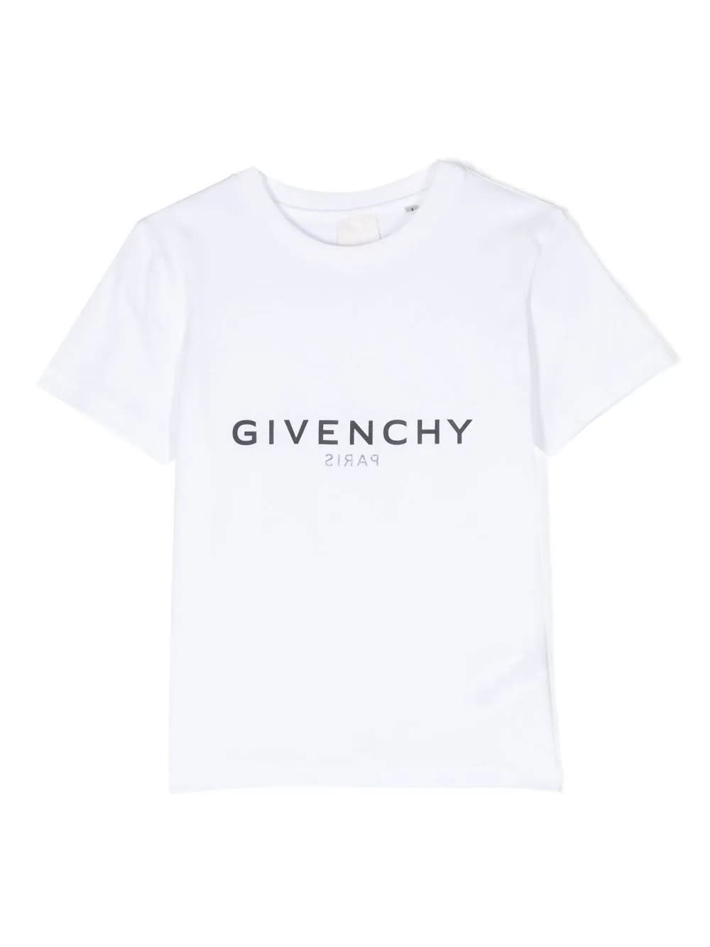 GIVENCHY WHITE T-SHIRT WITH FRONT AND BACK LOGO