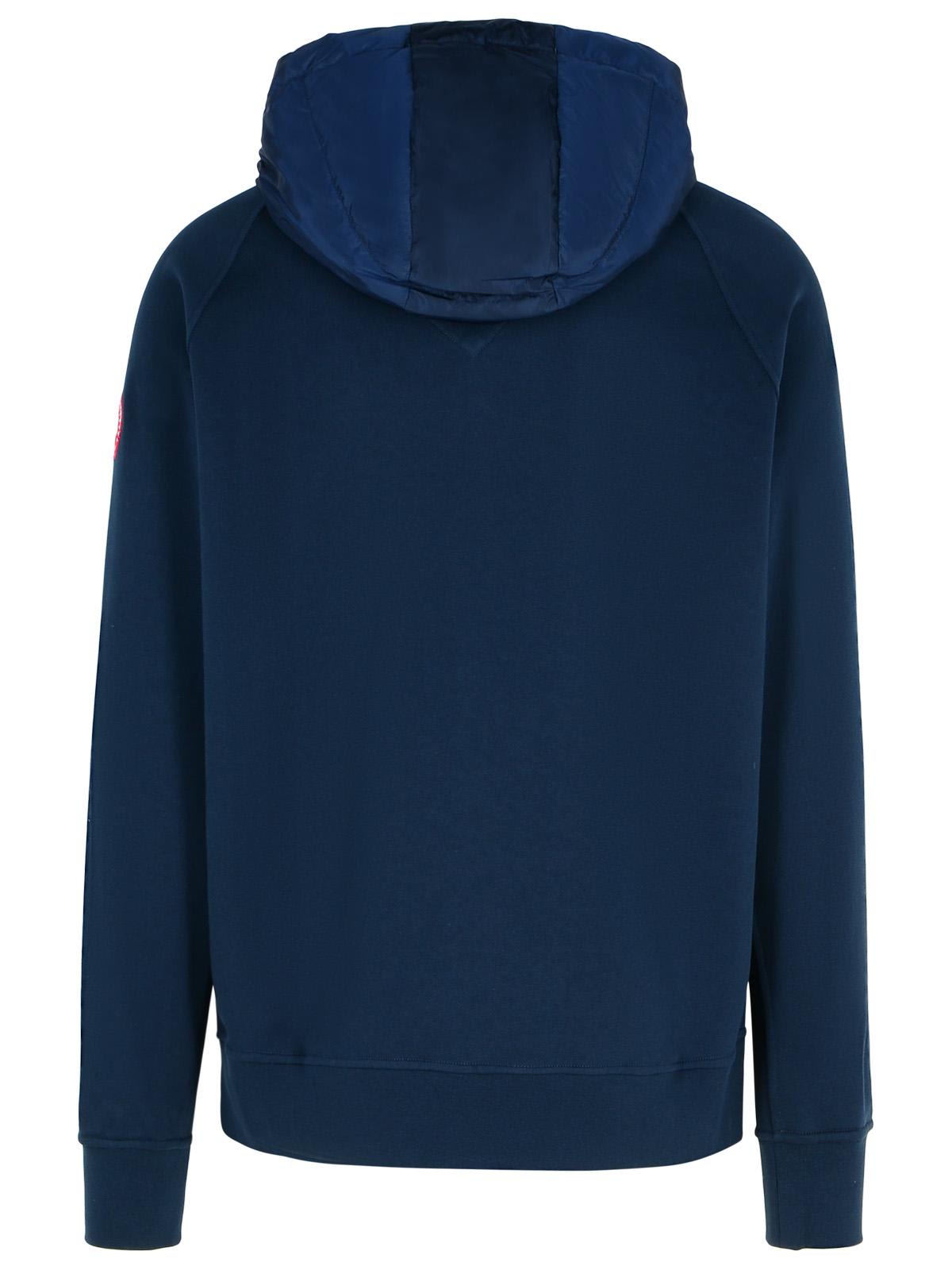 Shop Canada Goose Hybridge Navy Cotton Sweatshirt